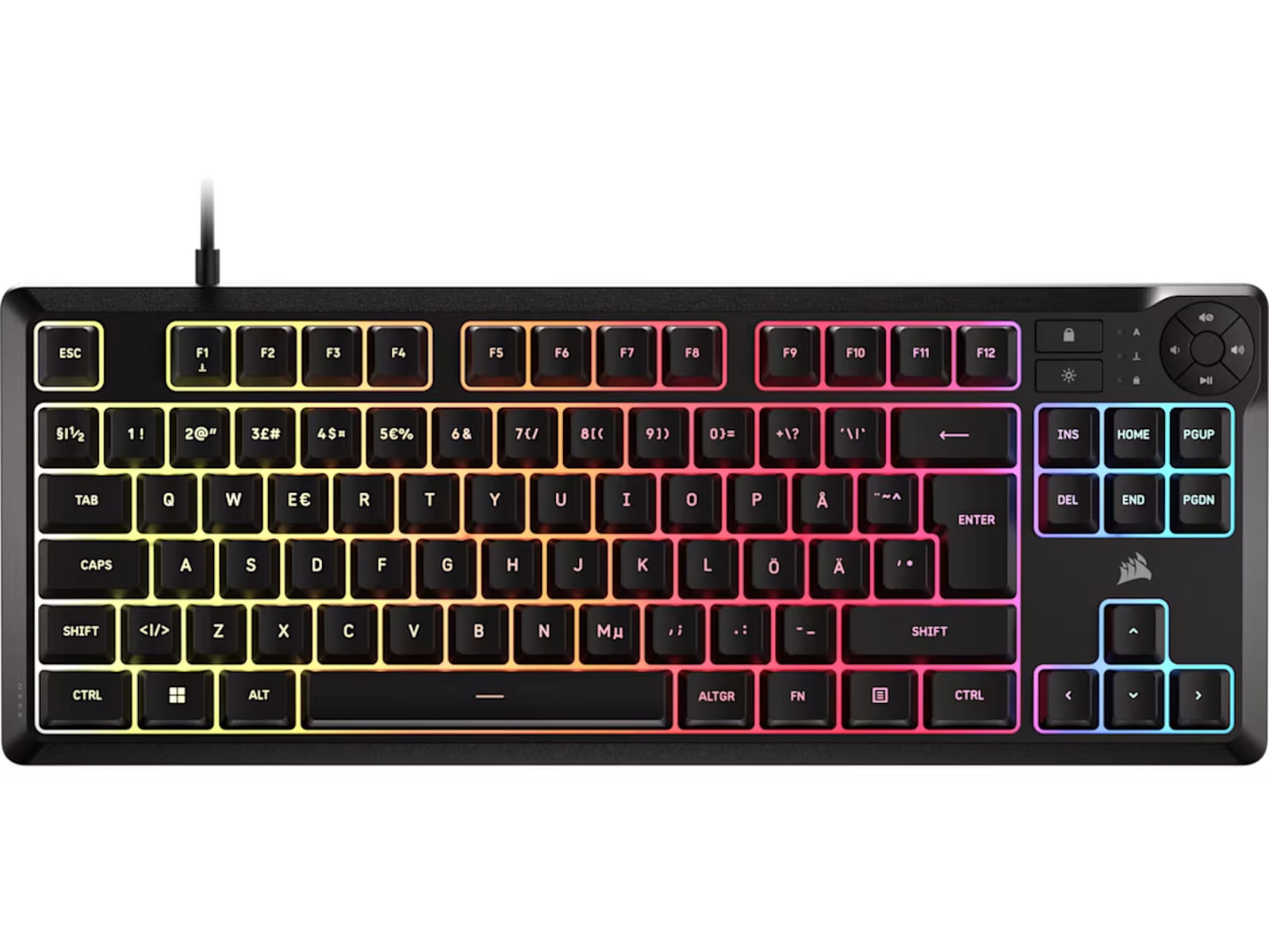Corsair K55 CORE TKL RGB Gamingtangentbord (svart) Gamingtangentbord