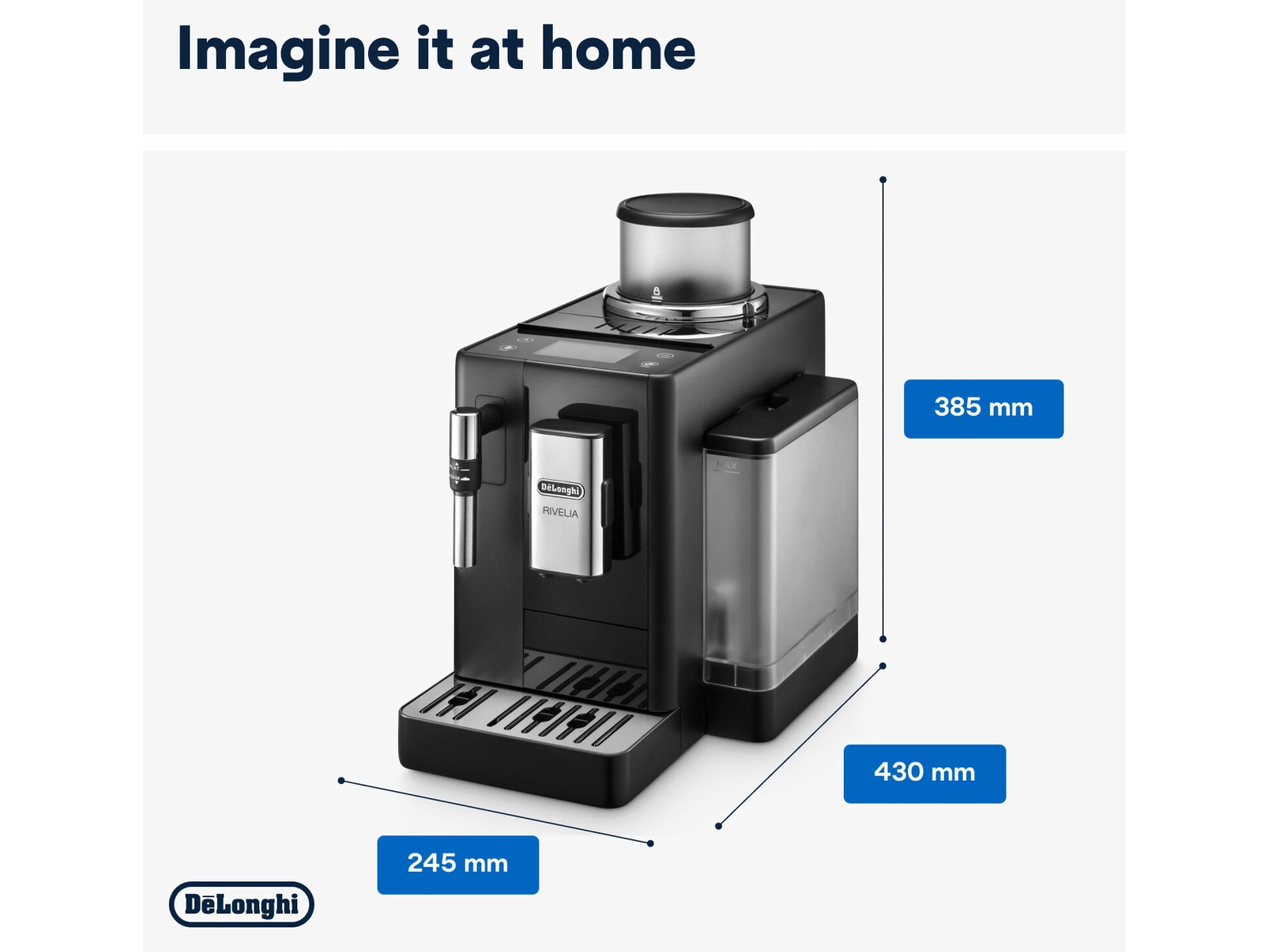 DeLonghi Rivelia EXAM440.35.B automatisk kaffemaskin -B-Grade Demo hem & hushåll