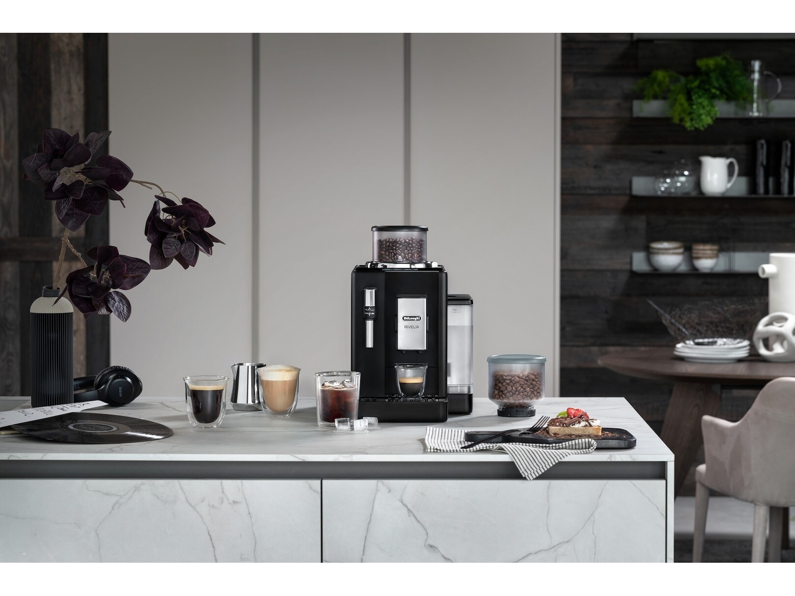 DeLonghi Rivelia EXAM440.35.B automatisk kaffemaskin -B-Grade Demo hem & hushåll