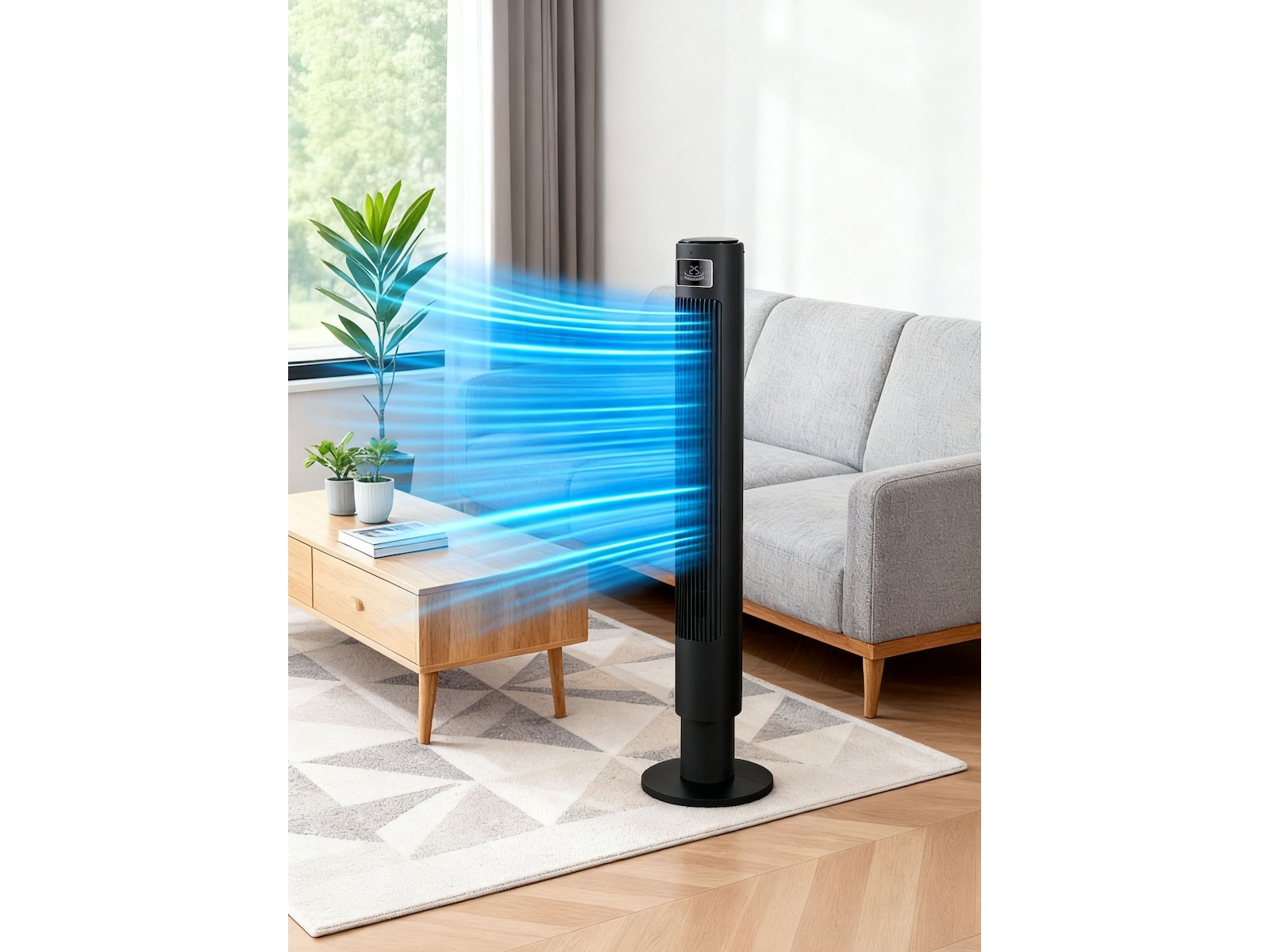 Andersson TRF-F3000 Tornfläkt med LED-display (svart) Fläktar och varmluftsugnar