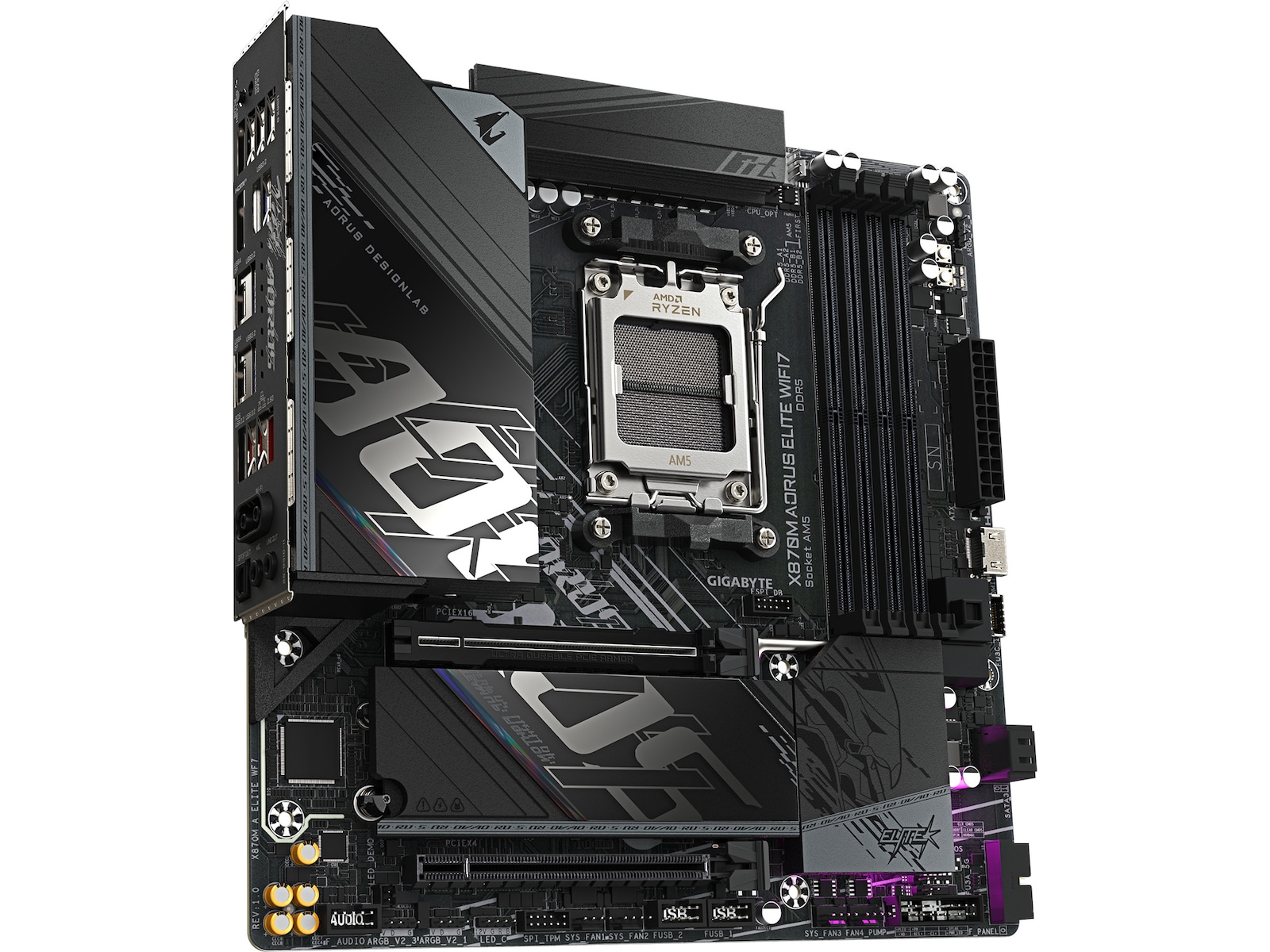 Gigabyte X870M AORUS ELITE WIFI7 Moderkort AMD Socket