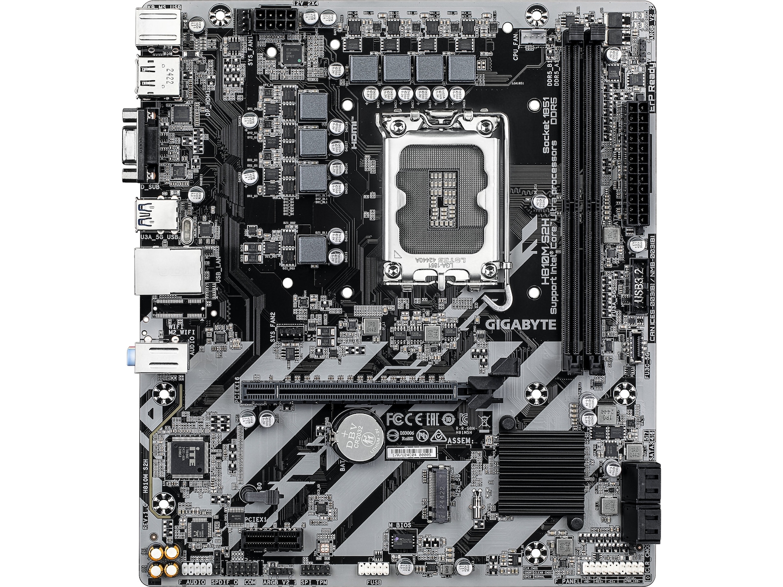 Gigabyte H810M S2H Moderkort Intel Socket
