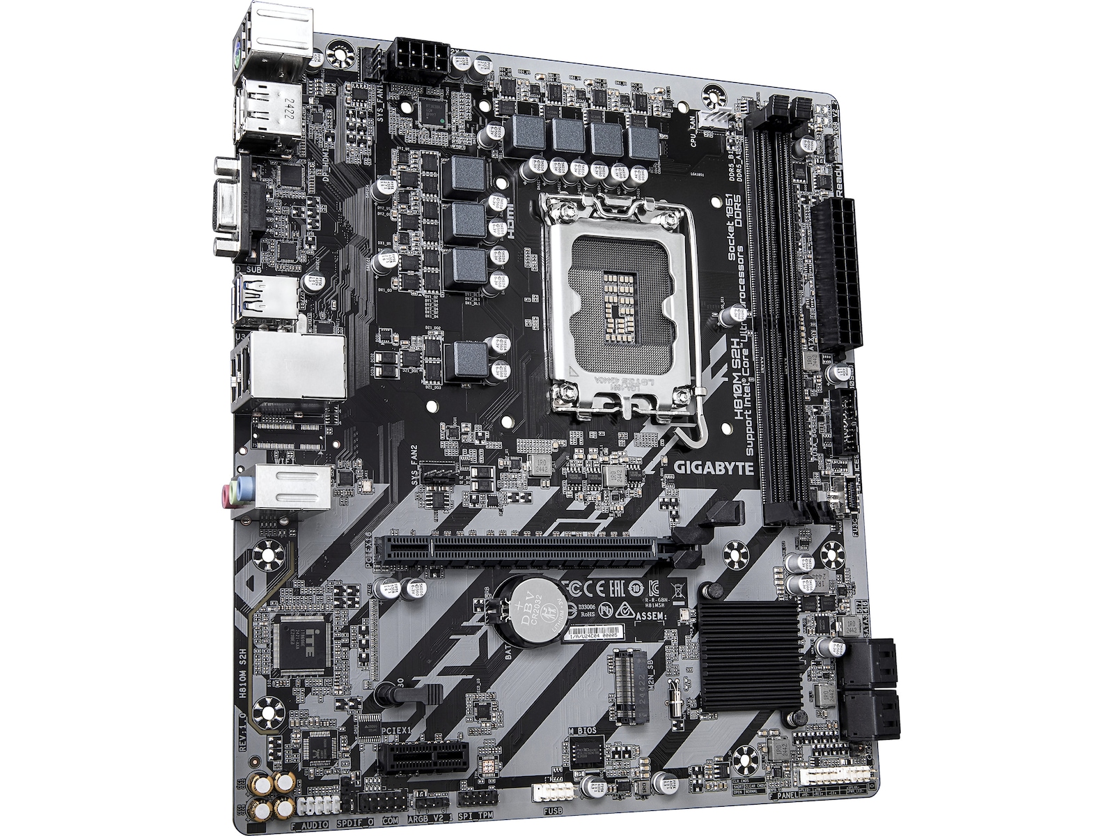 Gigabyte H810M S2H Moderkort Intel Socket