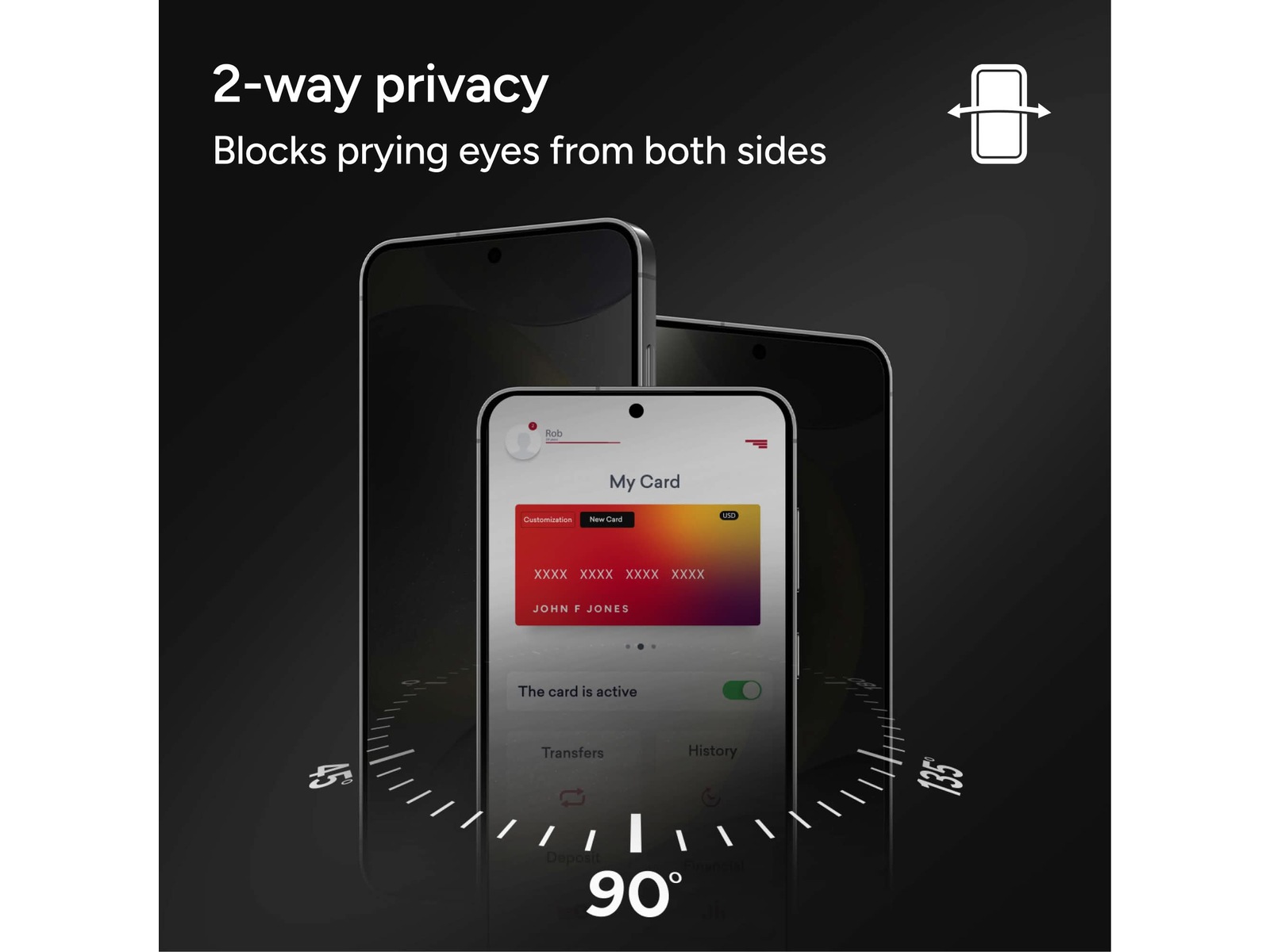 Zagg InvisibleShield Glass Elite Galaxy S26 Ultra Privacy skärmskydd Skärmskydd mobiltelefon