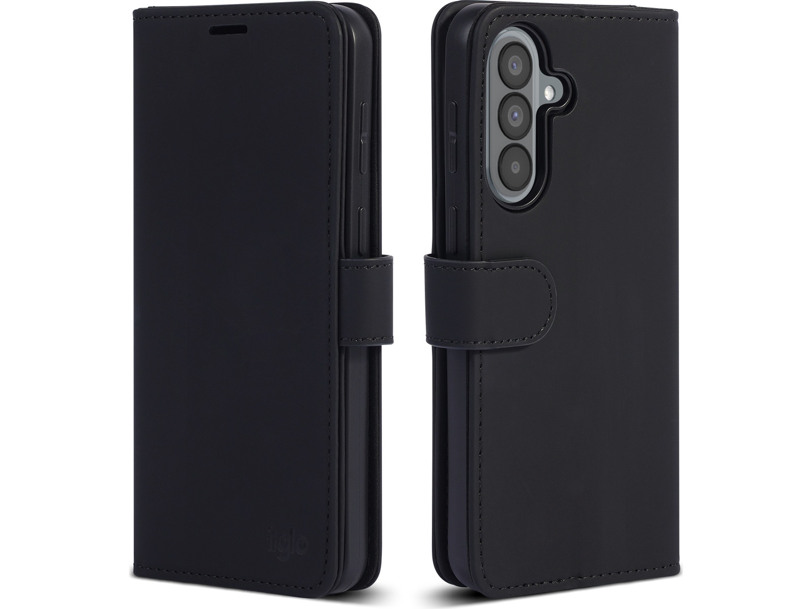 iiglo Galaxy A37 Plånboksfodral (svart) Mobilskal