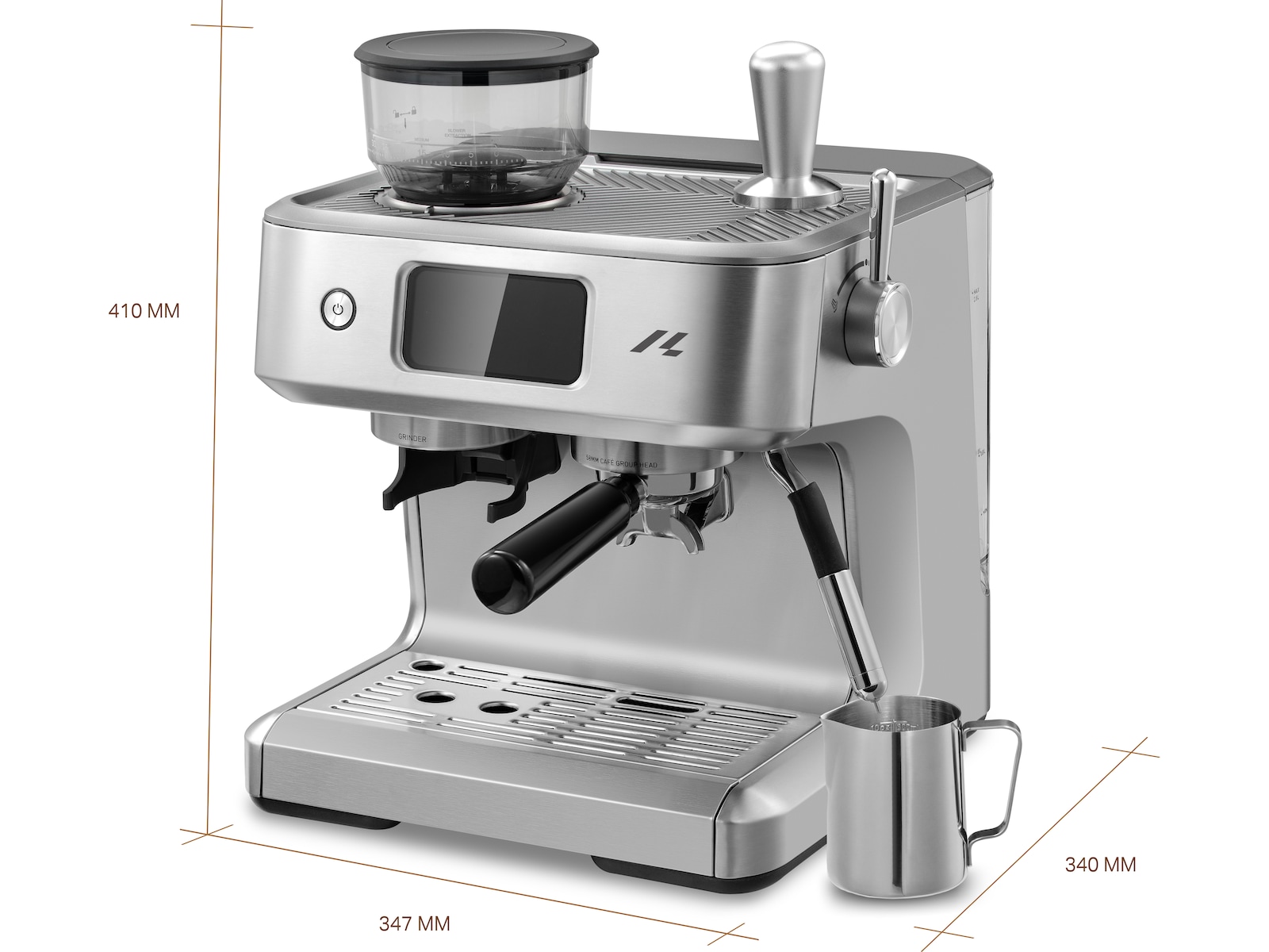 Loeffen LFEM9500 Espressomaskin med Kvarn Espressomaskiner
