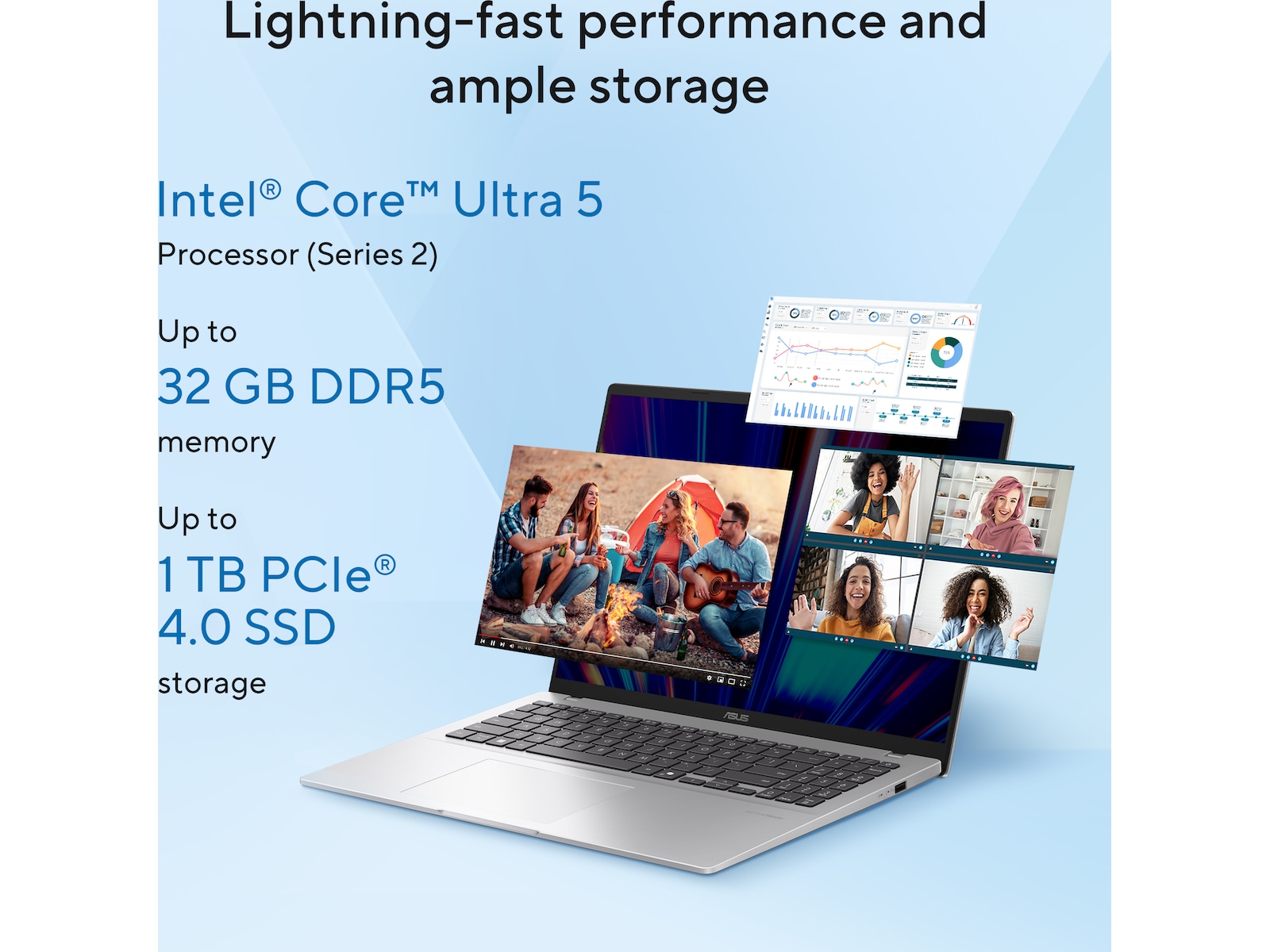 ASUS Vivobook 16 F1607CA 16" WUXGA (Cool Silver) Datorer - Bärbara / laptop