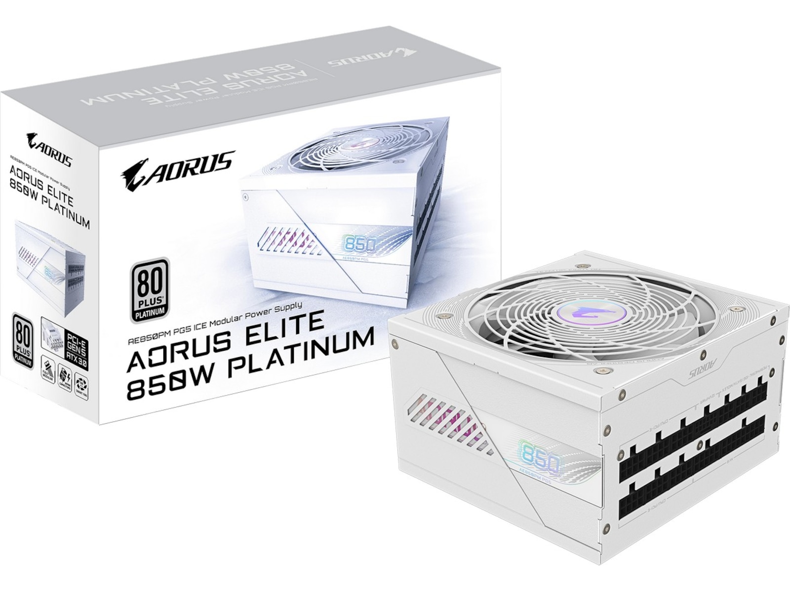 Gigabyte AORUS ELITE P850W ICE PSU (vit) Nätaggregat
