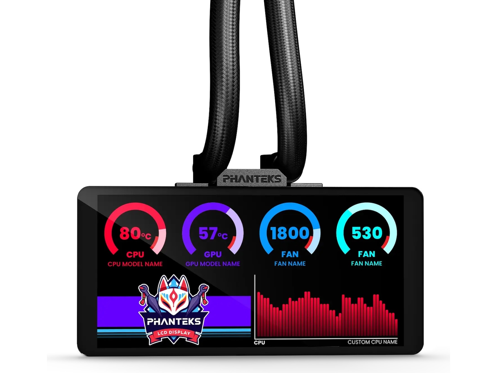 Phanteks Glacier One 36025 LCD Kylare (svart) CPU - Vattenkylning