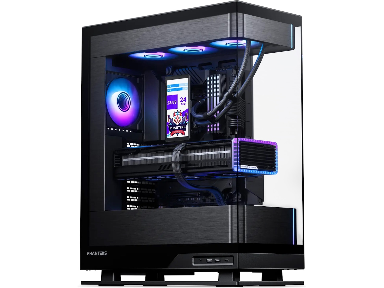 Phanteks Glacier One 36025 LCD Kylare (svart) CPU - Vattenkylning