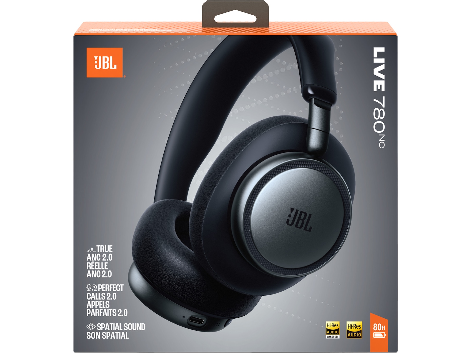 JBL LIVE 780NC Trådlösa Over-Ear Hörlurar (svart) Hörlurar