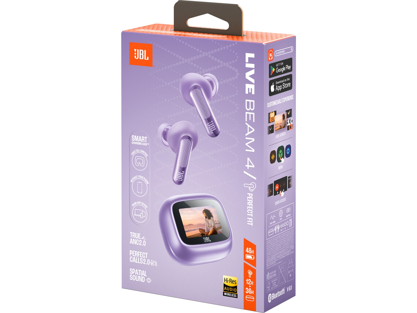 JBL Live Beam 4 trådlösa öronproppar (lila) In-ear hörlurar