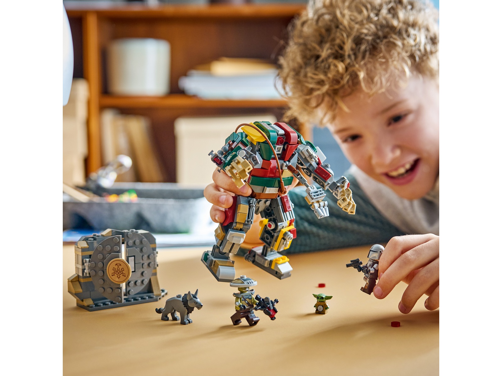 LEGO Star Wars Mandalorianen och Grogu mot Huttpalassets Vaktdroid 75451 