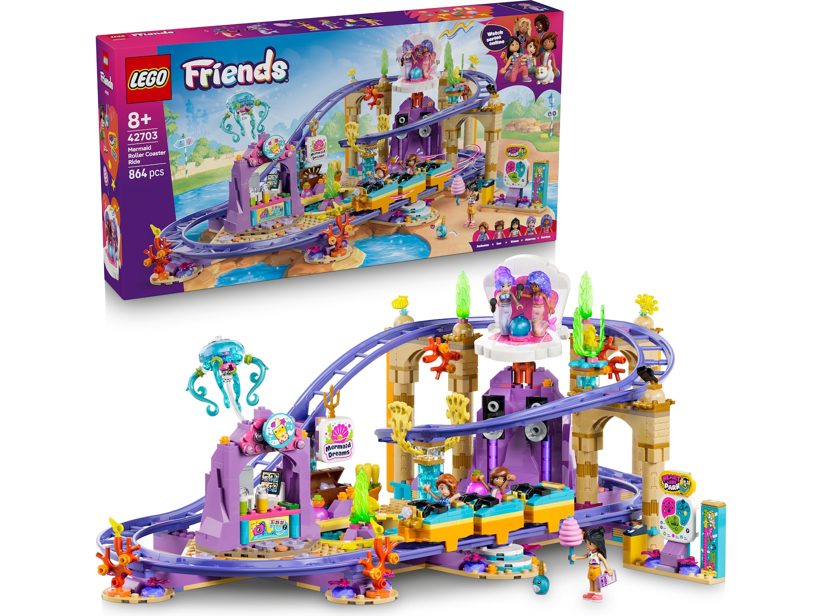 LEGO Friends Berg-och-dal-bana med havsfrutema 42703 LEGO