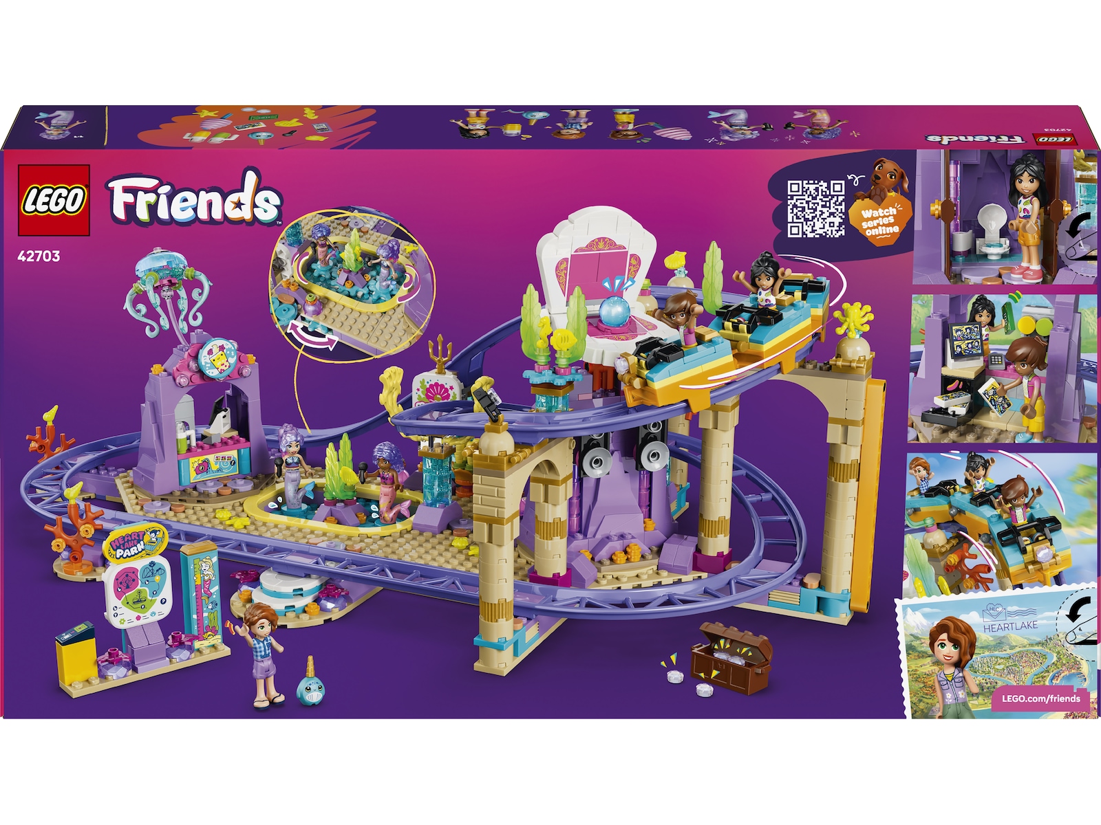 LEGO Friends Berg-och-dal-bana med havsfrutema 42703 LEGO
