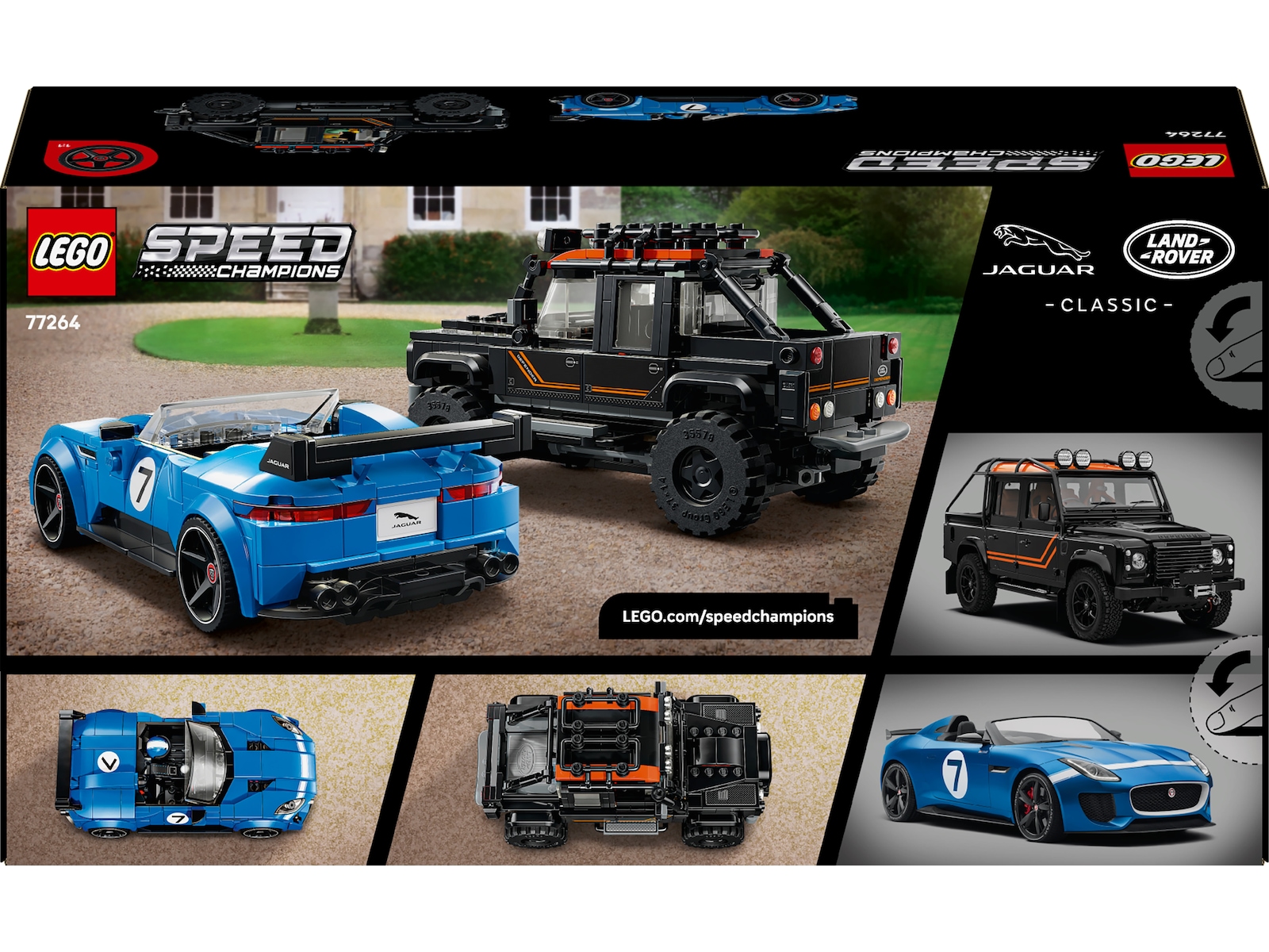 LEGO Speed Champions Jaguar Project 7 och Land Rover Defender 77264  
