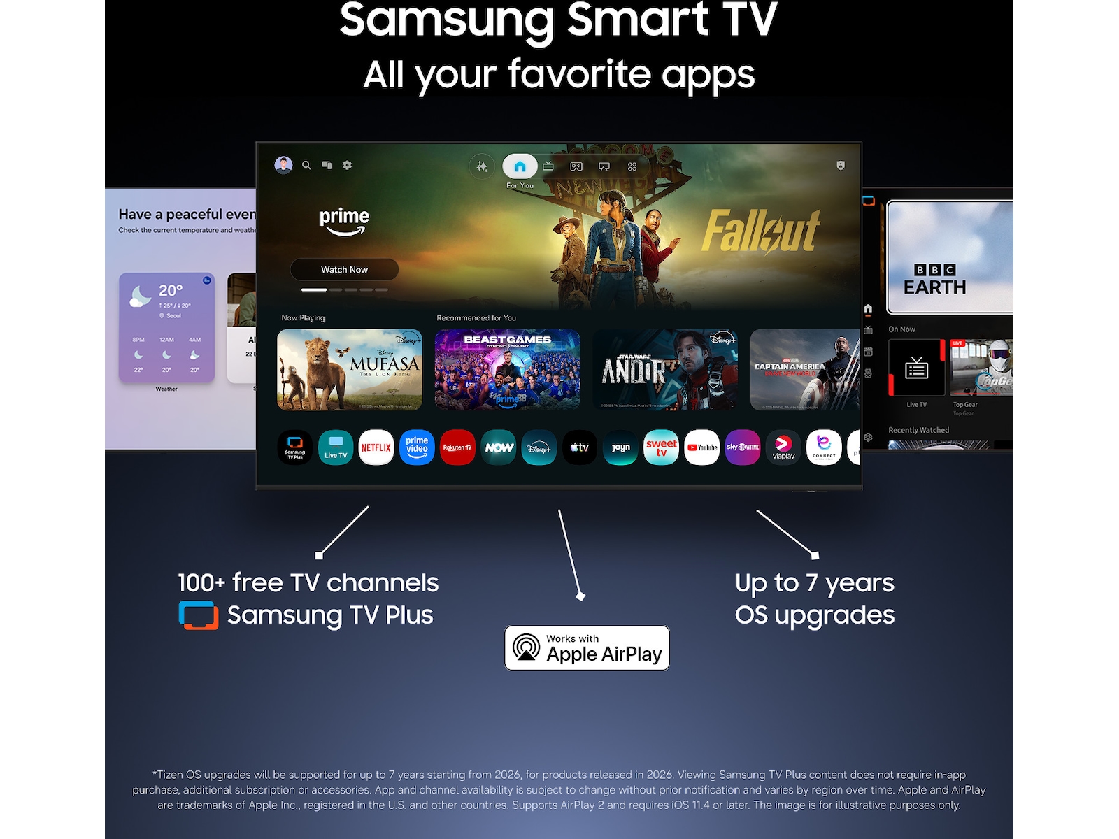 Samsung Crystal UHD 4K Smart TV U7005H 60 - 69 tums TV