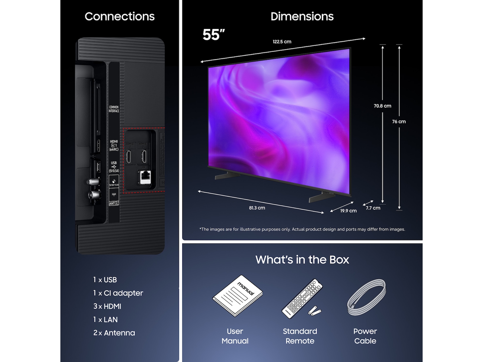 Samsung 55" U7005H Crystal UHD 4K Smart TV (2026) 50 - 59 tums TV