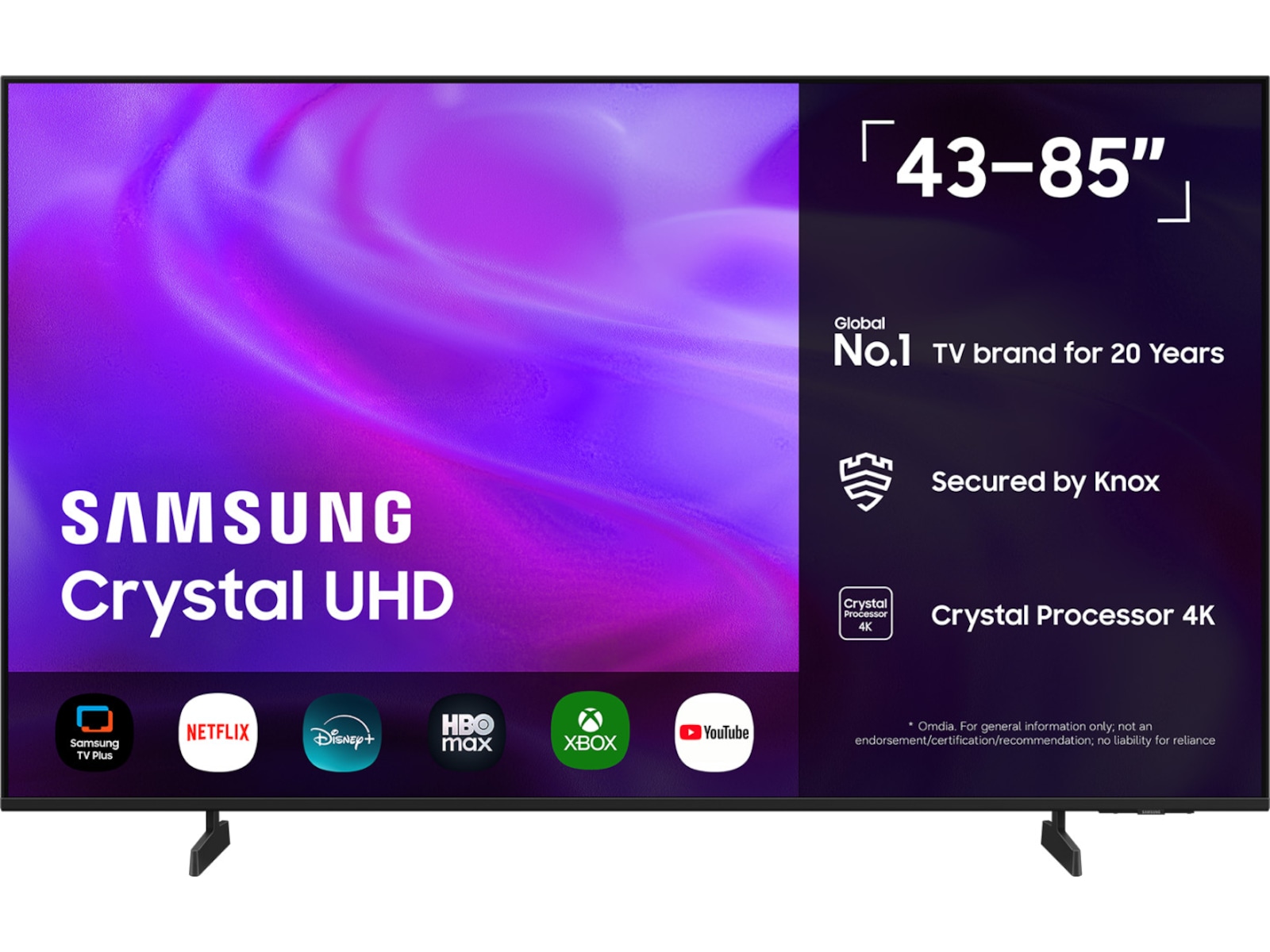 Samsung Crystal UHD 4K Smart TV U7005H 50 - 59 tums TV