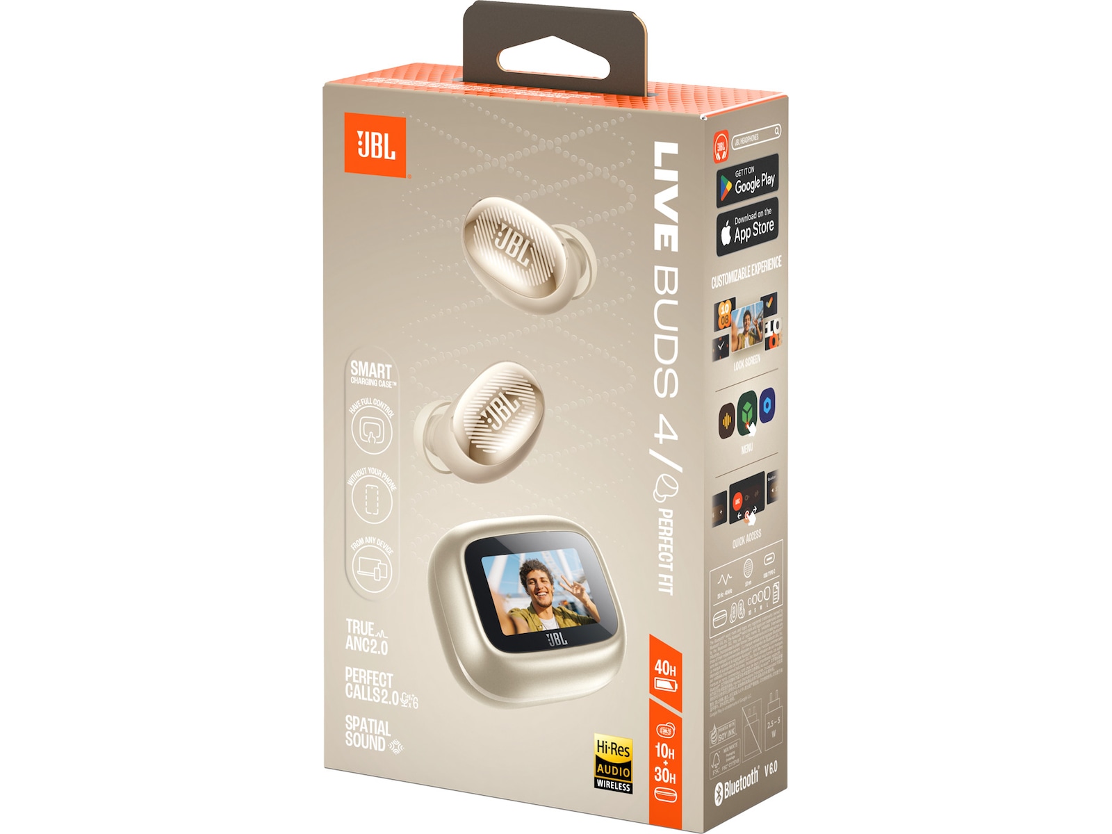 JBL LIVE BUDS 4 trådlösa öronproppar (champagne) In-ear hörlurar