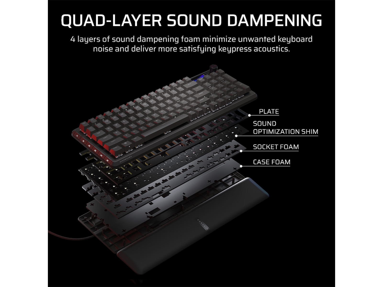 CORSAIR VANGUARD 96 WIRELESS Gaming Tangentbord Gamingtangentbord