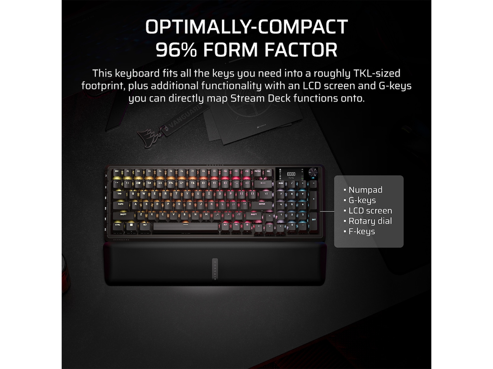 CORSAIR VANGUARD 96 WIRELESS Gaming Tangentbord Gamingtangentbord