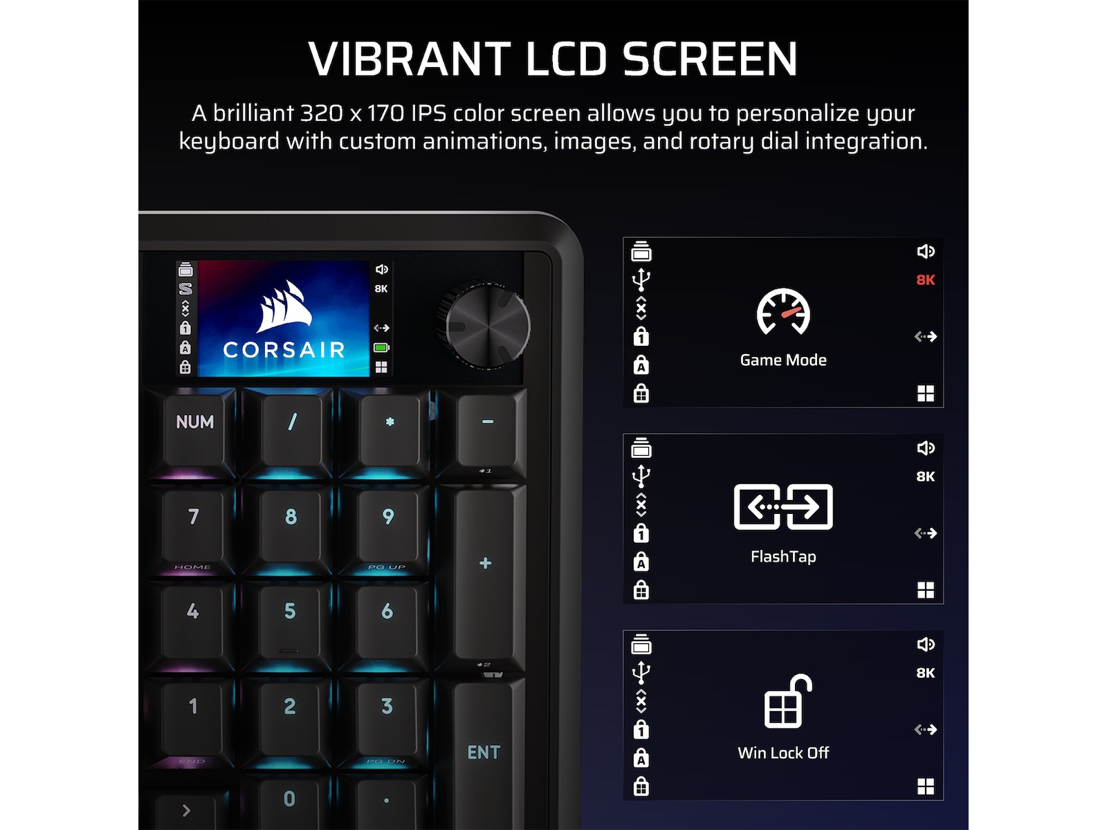 CORSAIR VANGUARD 96 WIRELESS Gaming Tangentbord Gamingtangentbord