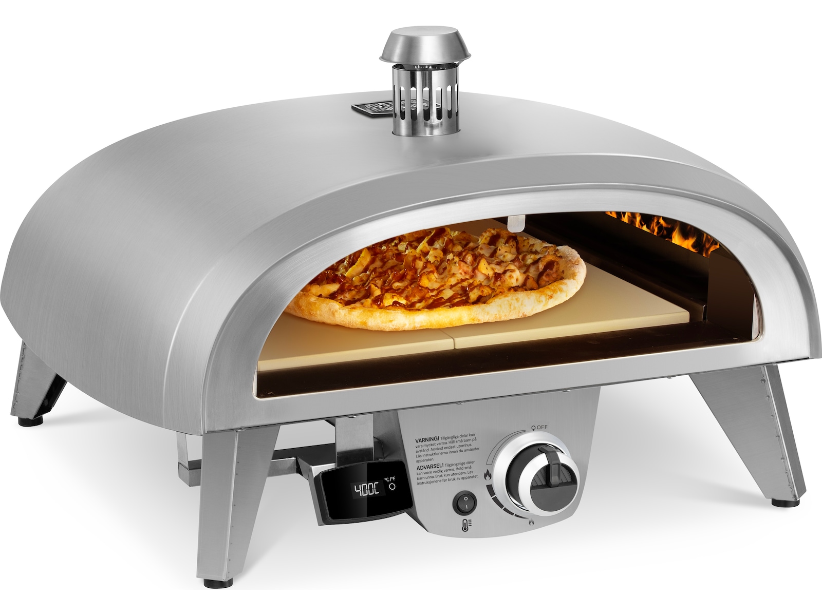 Austin and Barbeque Pizzaugn gas 8kW 45cm rostfritt stål Pizzaugnar