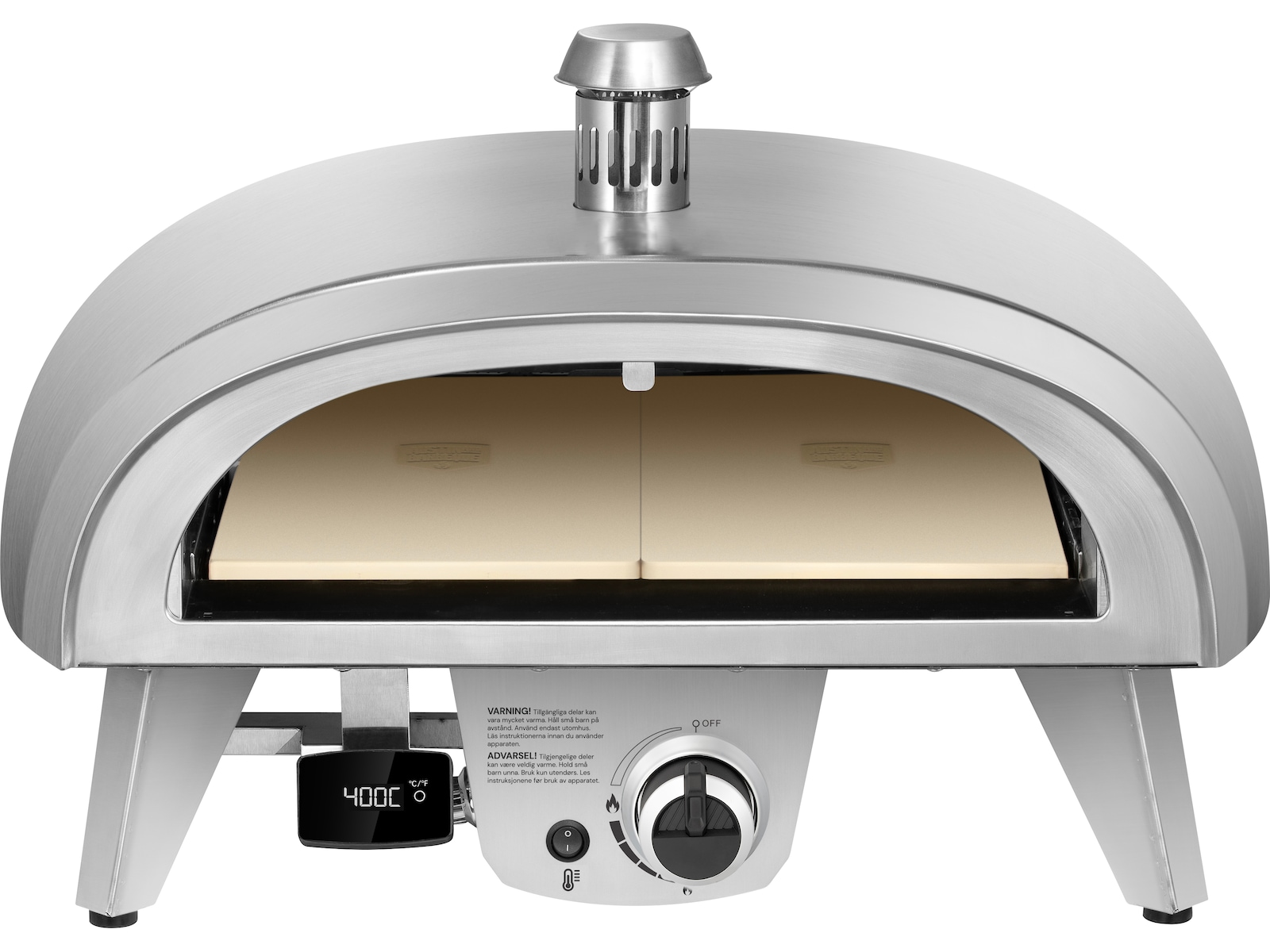 Austin and Barbeque Pizzaugn gas 8kW 45cm rostfritt stål Pizzaugnar