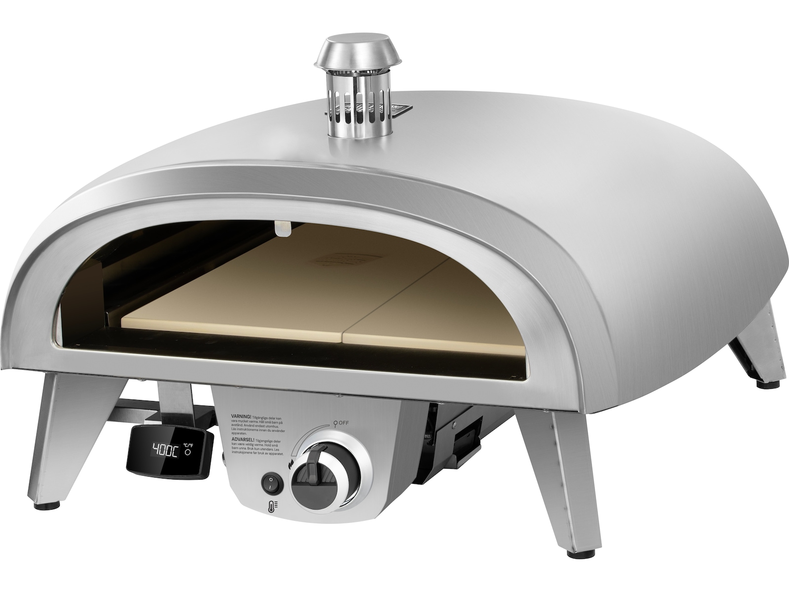 Austin and Barbeque Pizzaugn gas 8kW 45cm rostfritt stål Pizzaugnar