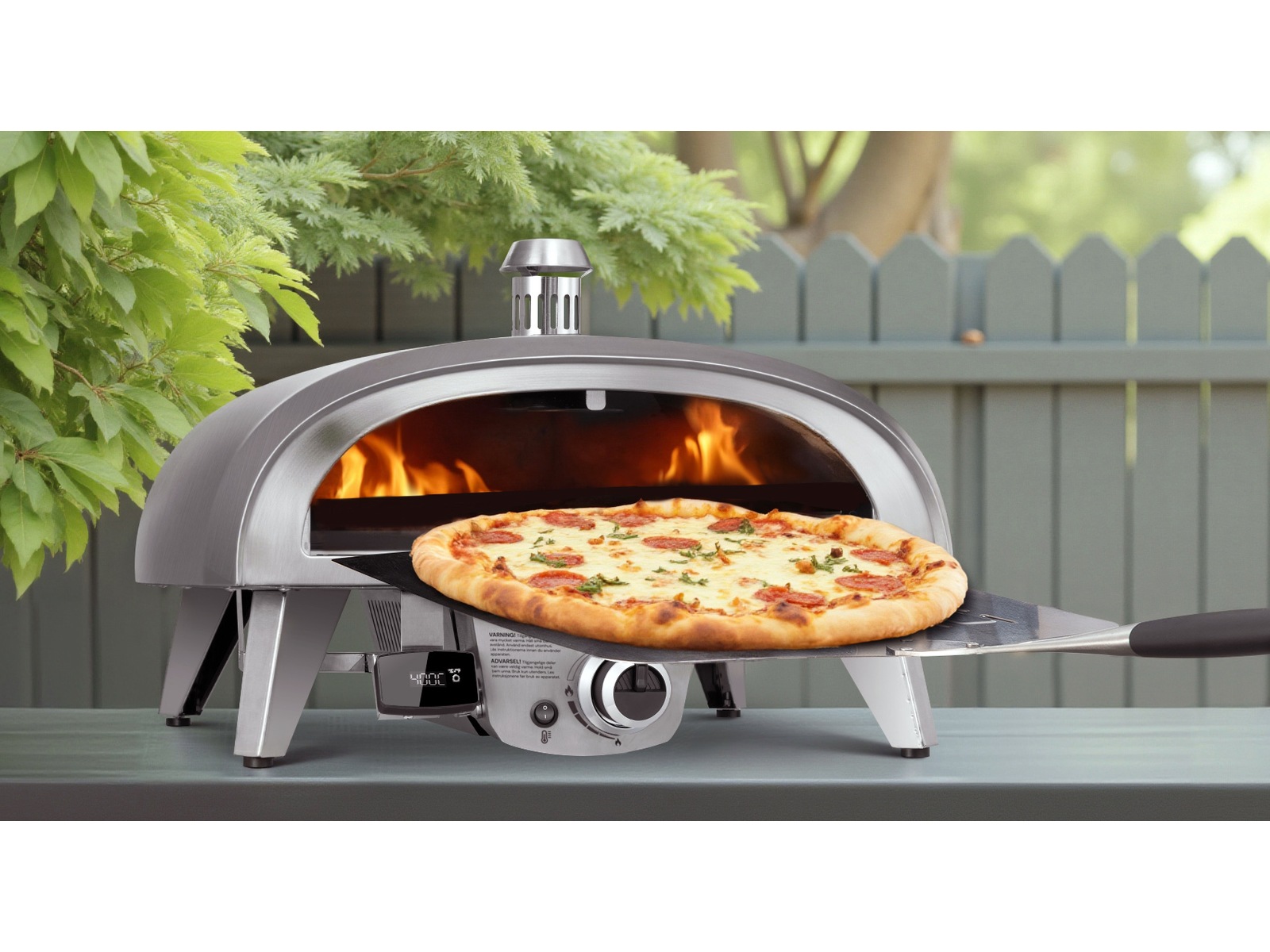 Austin and Barbeque Pizzaugn gas 8kW 45cm rostfritt stål Pizzaugnar