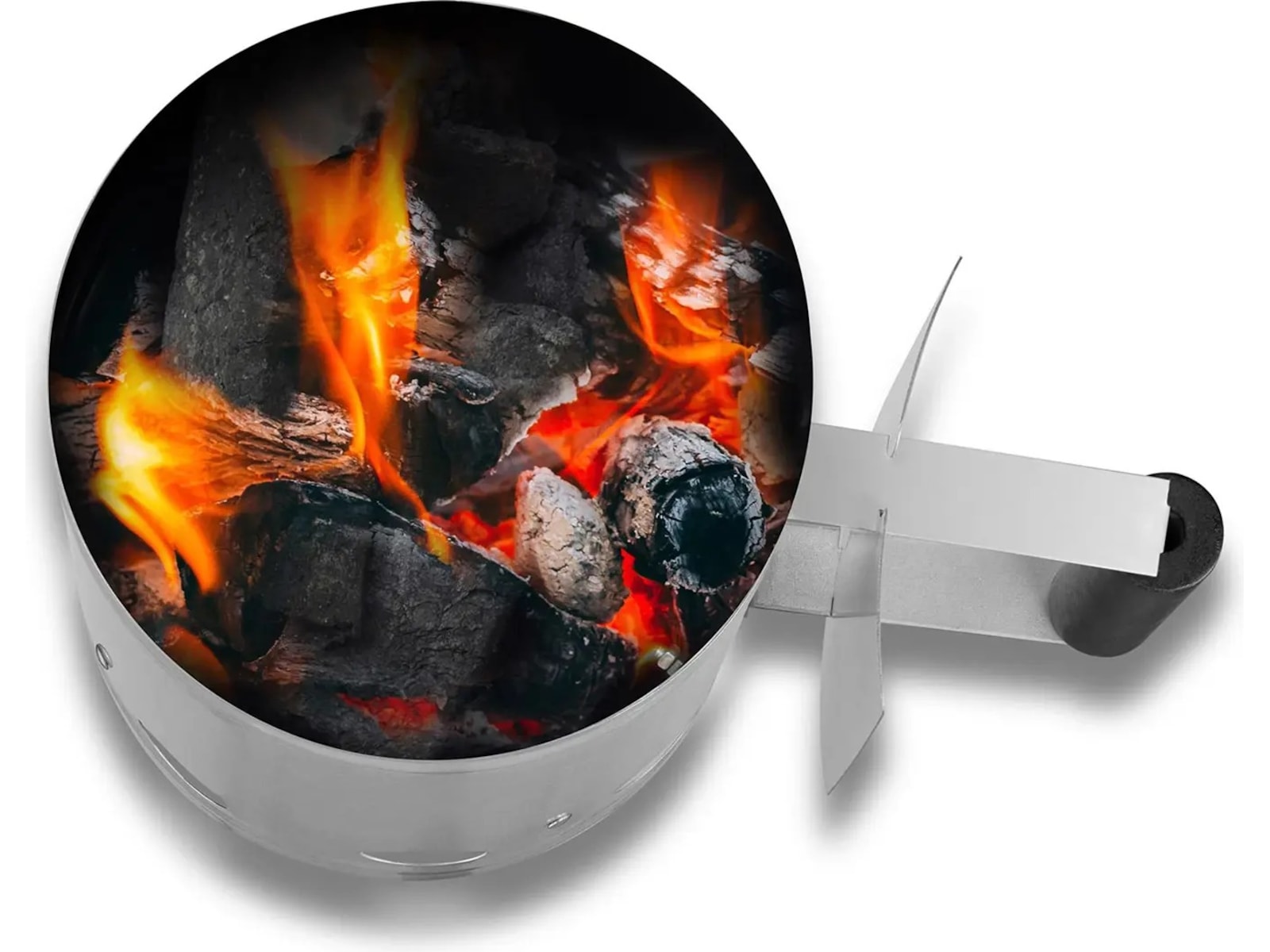 AABQ Charcoal Starter Galvaniserad koltändare Grillverktyg och tillbehörssats