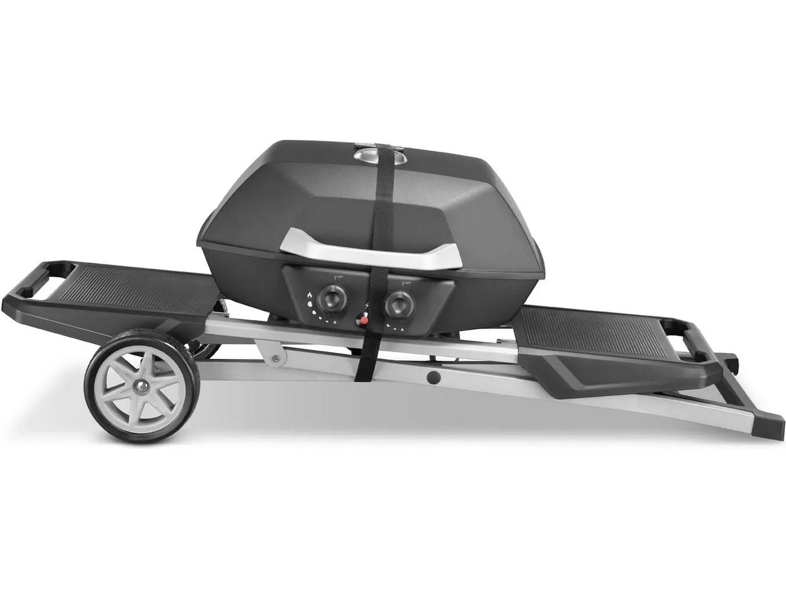 Bärbar gasgrill med dubbelbrännare 4,5 kW Utomhusgrillar