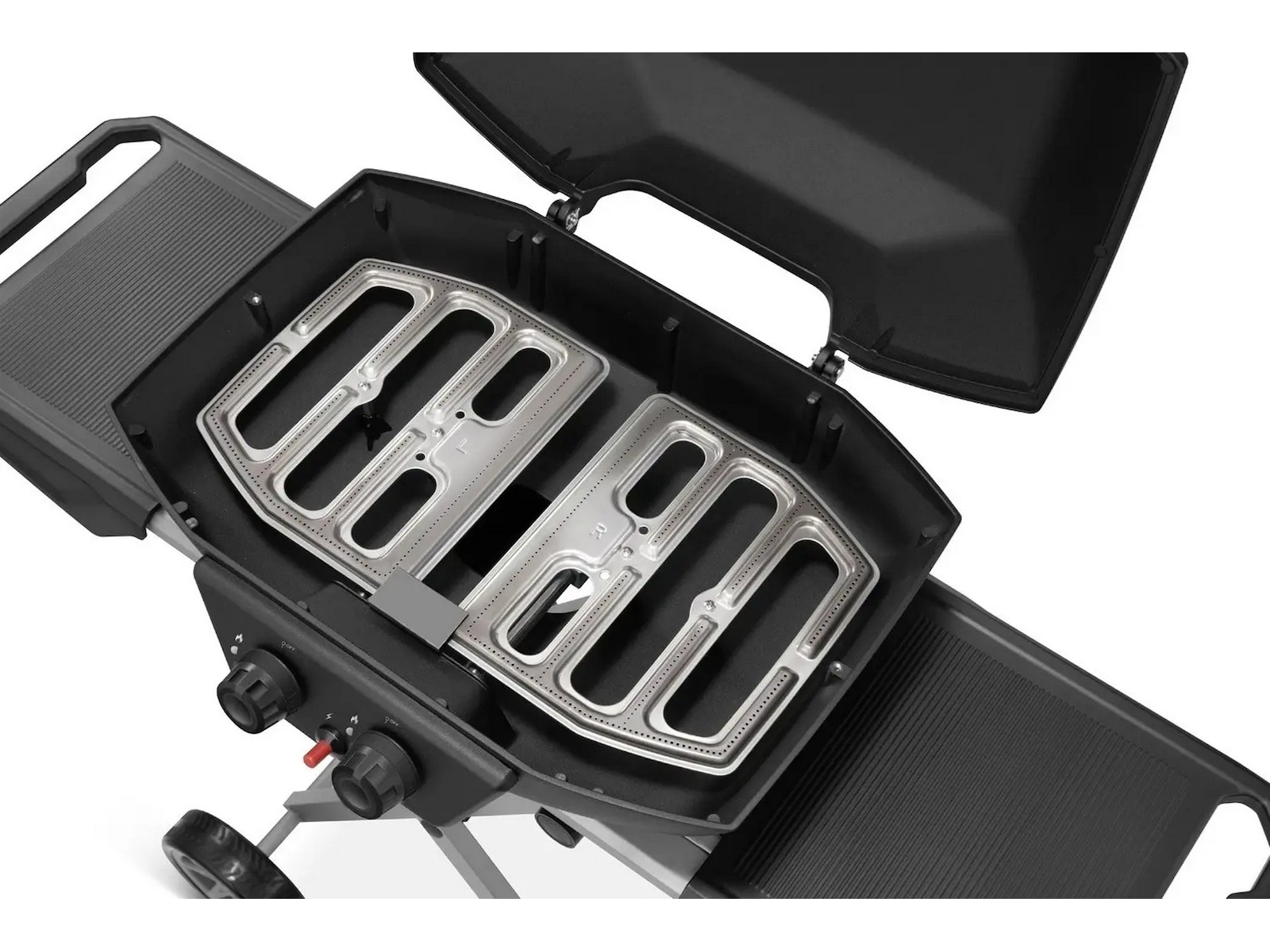 Bärbar gasgrill med dubbelbrännare 4,5 kW Utomhusgrillar