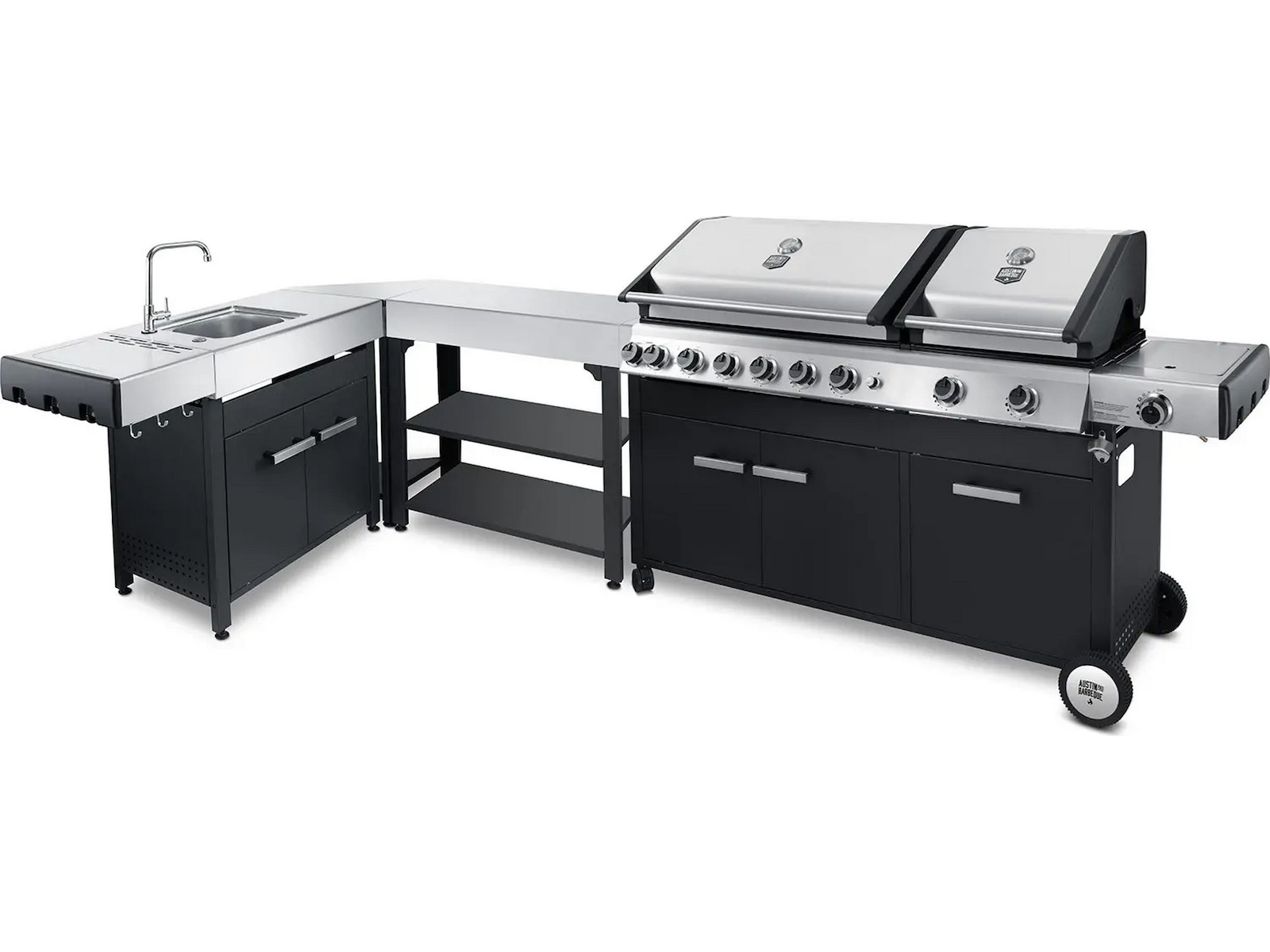 Austin and Barbeque Gasgrill 8+2 brännare Utomhusgrillar