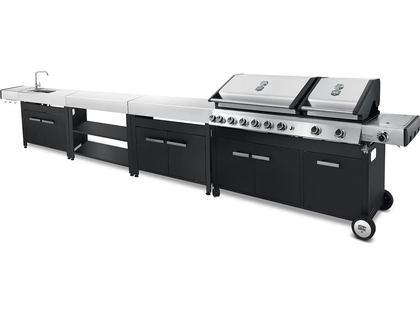 Austin and Barbeque Gasgrill 8+2 brännare Utomhusgrillar