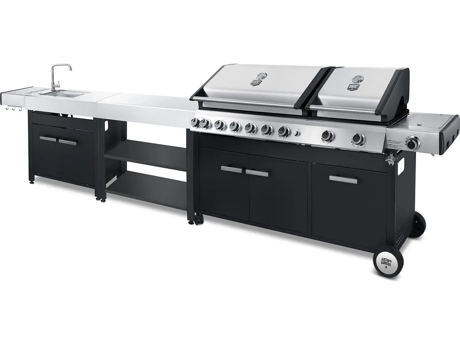 Austin and Barbeque Gasgrill 8+2 brännare Utomhusgrillar