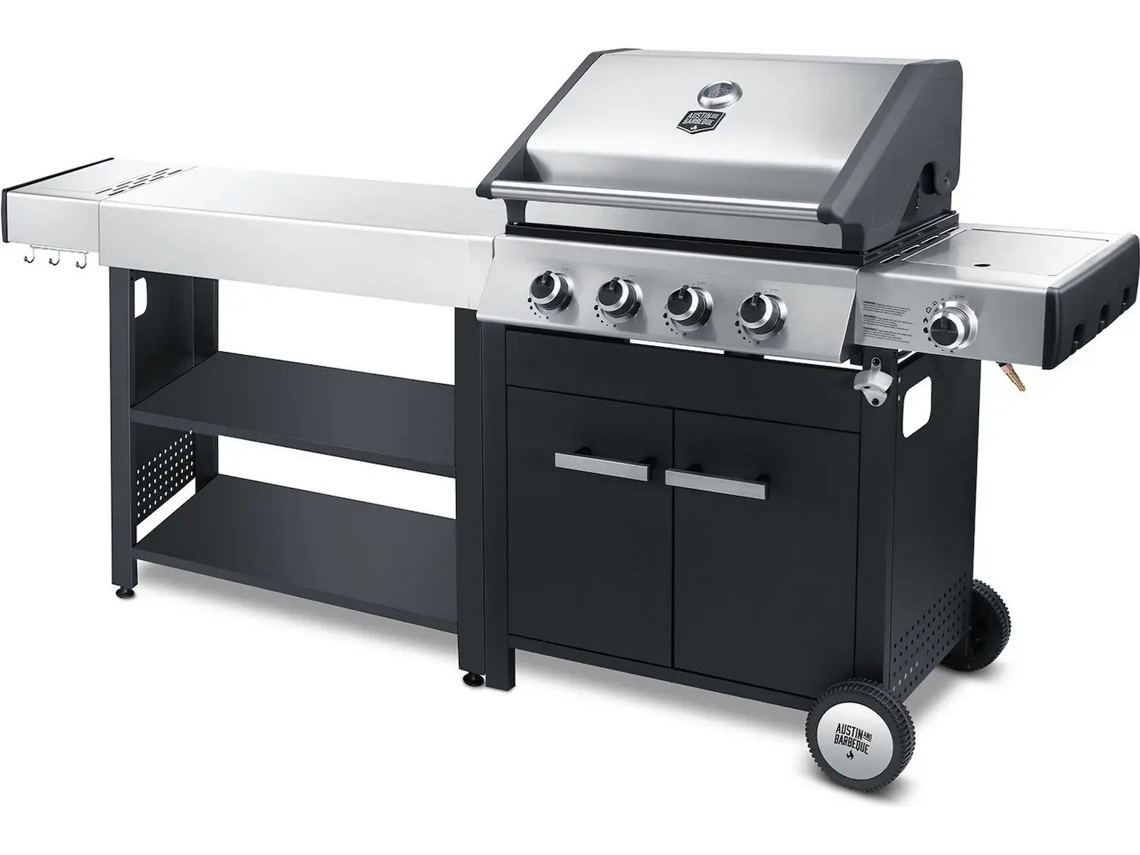 Austin and Barbeque Sidobord till utekök Utomhusgrillvagnar