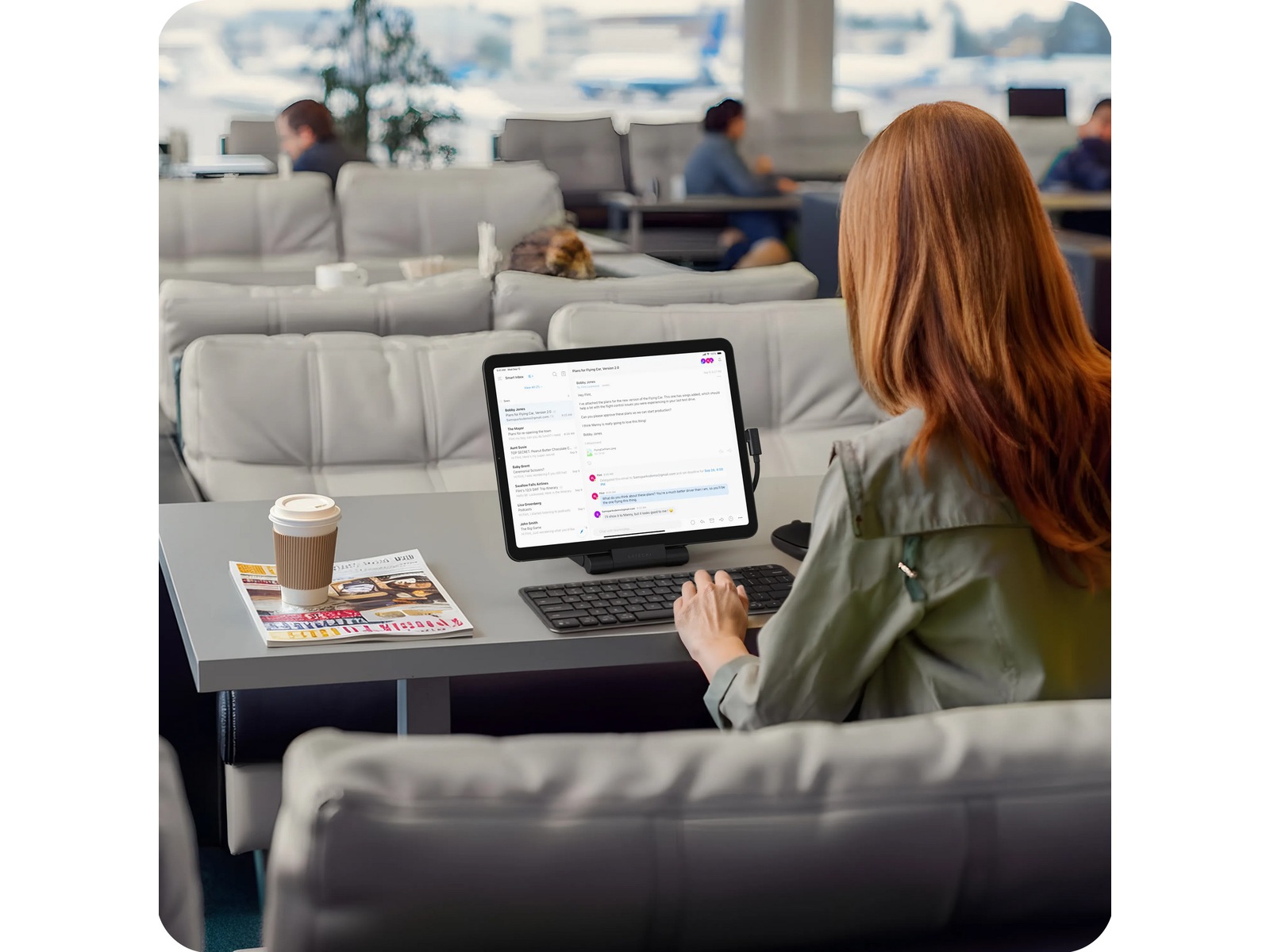 Satechi OnTheGo Foldable Stand Hub (Space Black) Dockningsstation och USB-hub