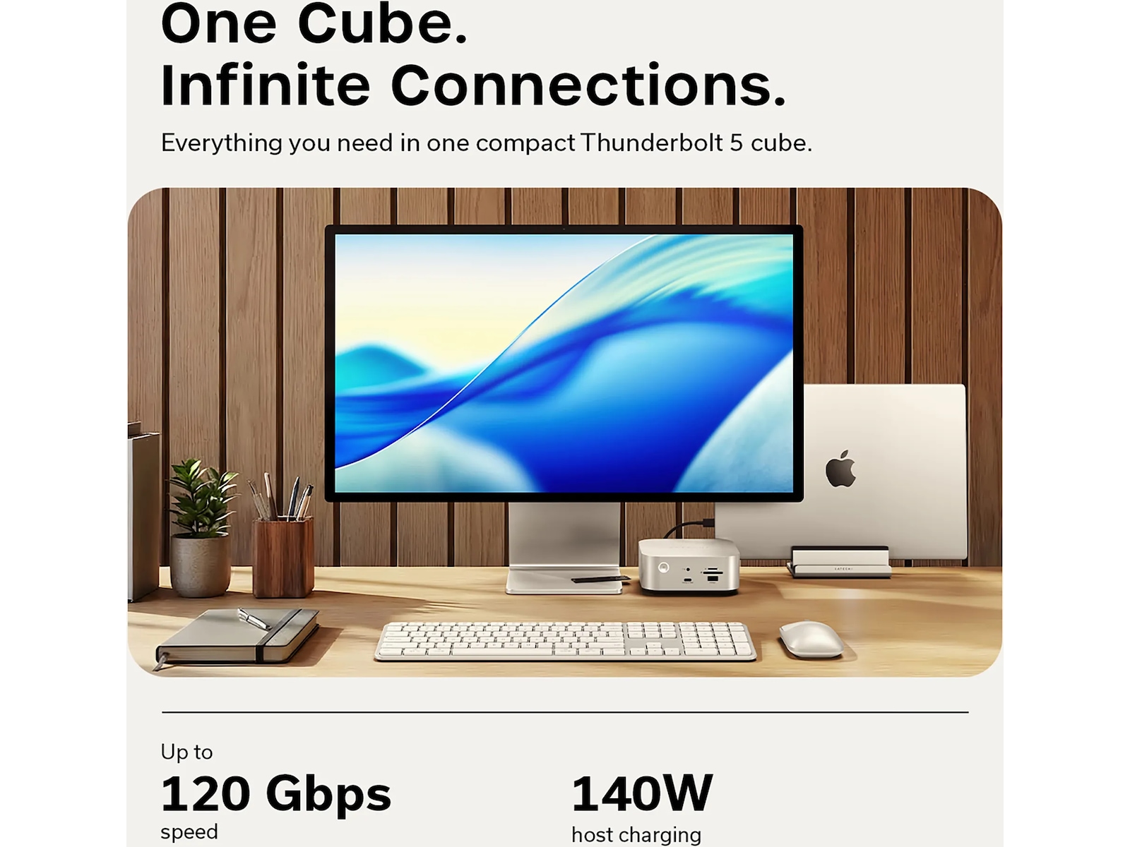 Satechi Thunderbolt 5 CubeDock™ med SSD-kabinett Dockningsstation och USB-hub