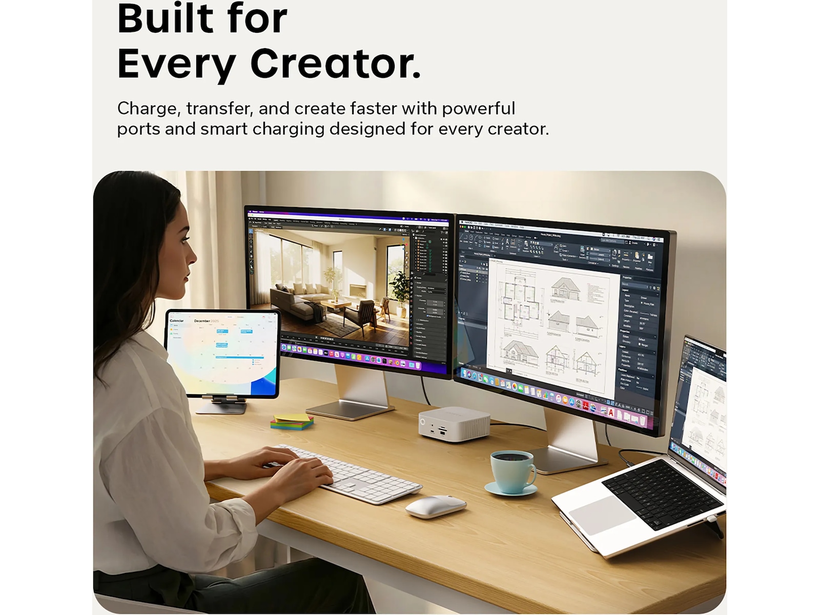 Satechi Thunderbolt 5 CubeDock™ med SSD-kabinett Dockningsstation och USB-hub