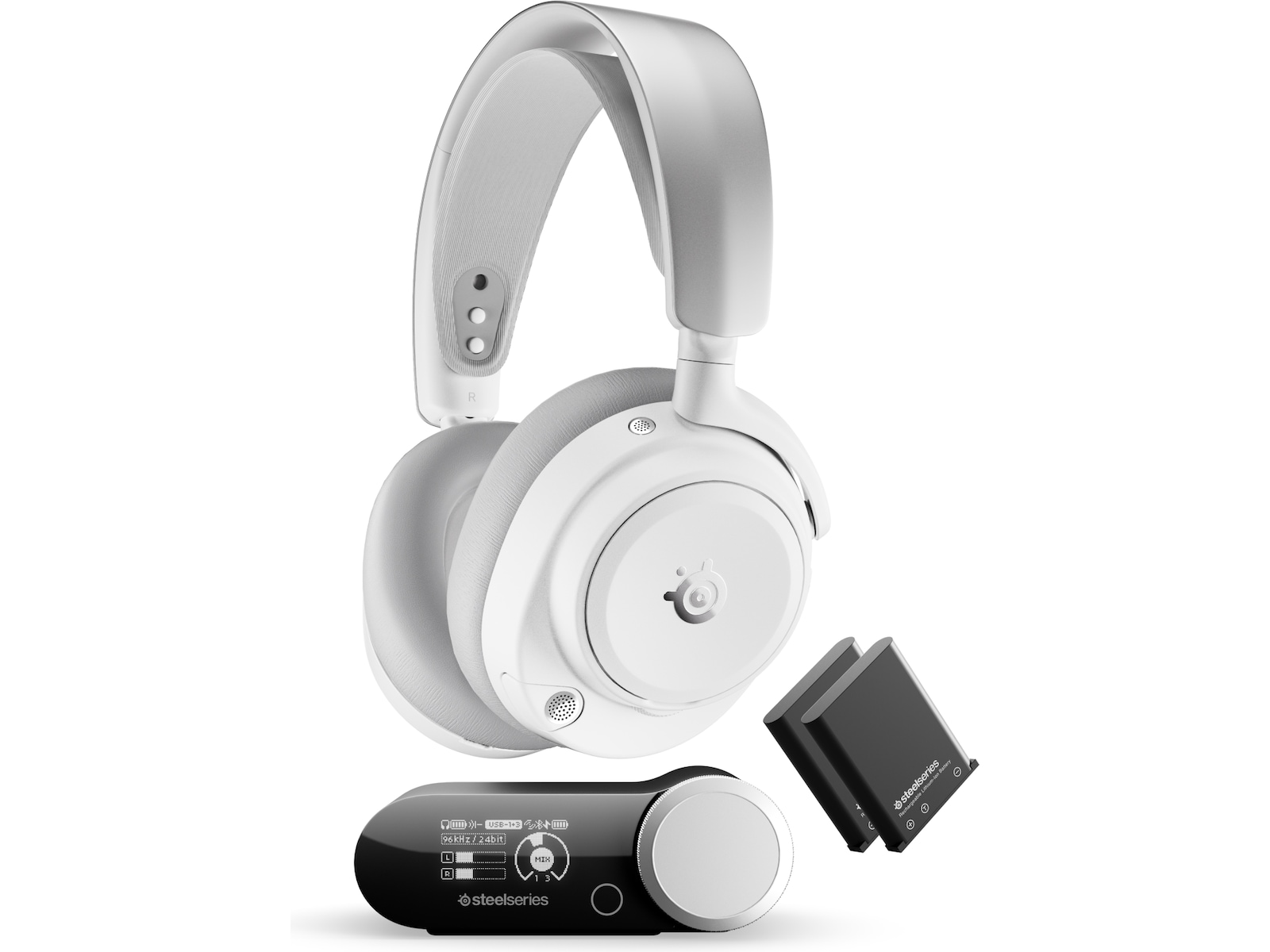 SteelSeries Arctis Nova Pro Omni trådlöst gaming-headset (vit) Gamingheadset