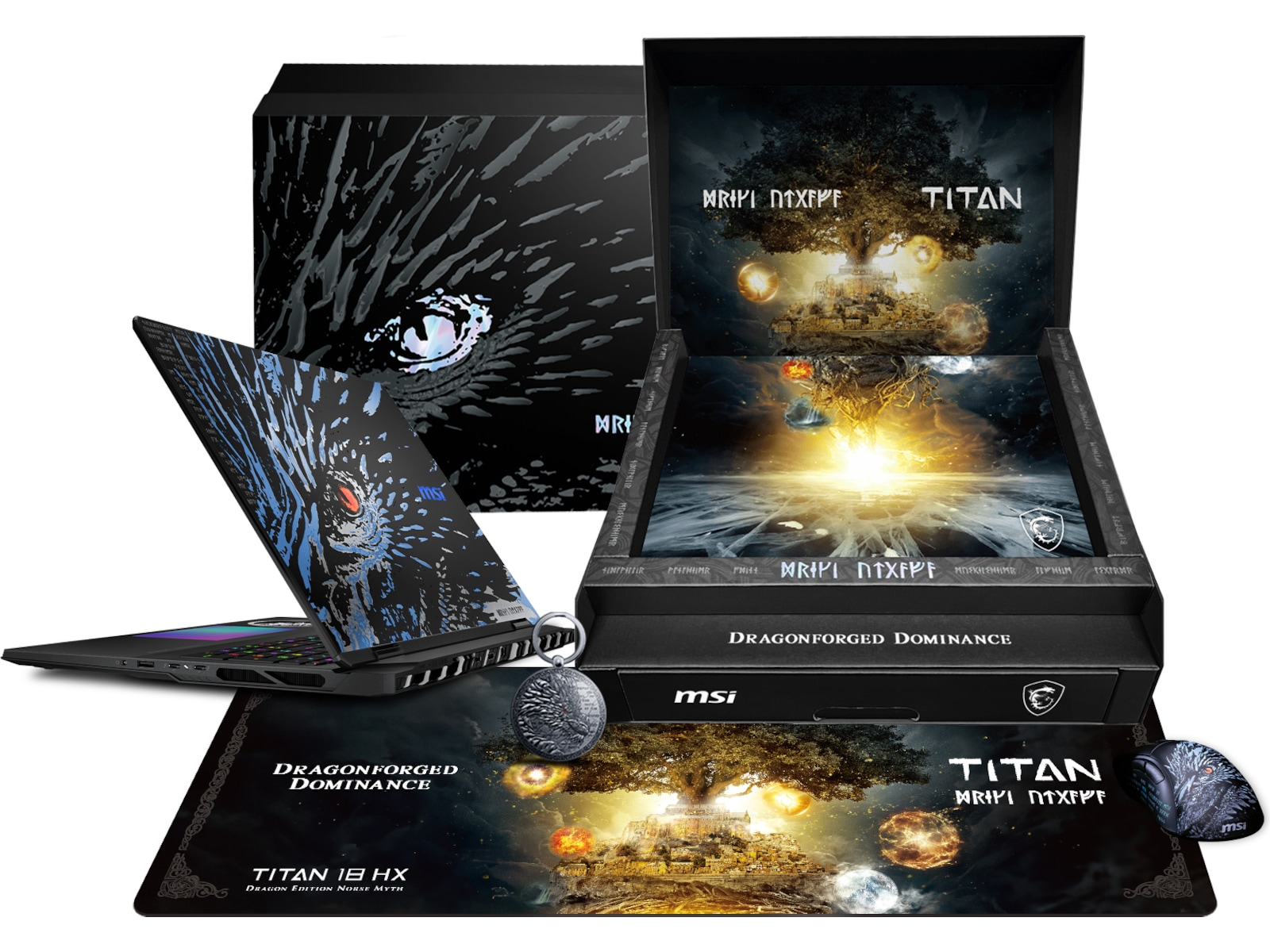 MSI Titan 18 HX Dragon Edition Norse Myth A2 -B-Grade Demo bärbara datorer
