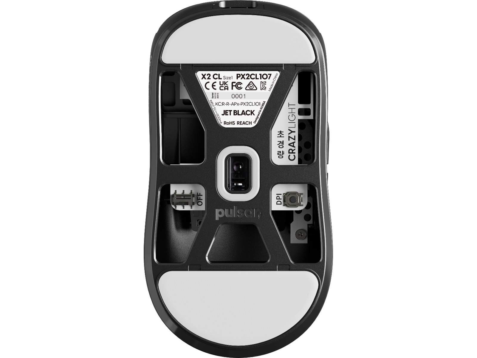 Pulsar X2 CrazyLight Trådlös Gamingmus (Jet Black) Gamingmus