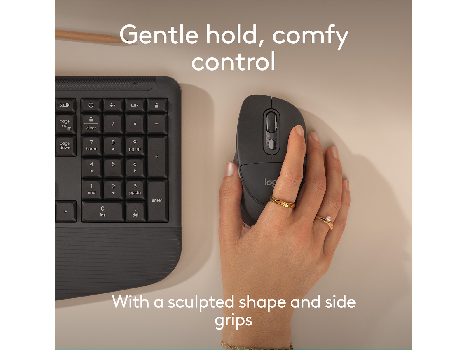 Logitech Signature Comfort M850 L trådlös mus (graphite) Mus