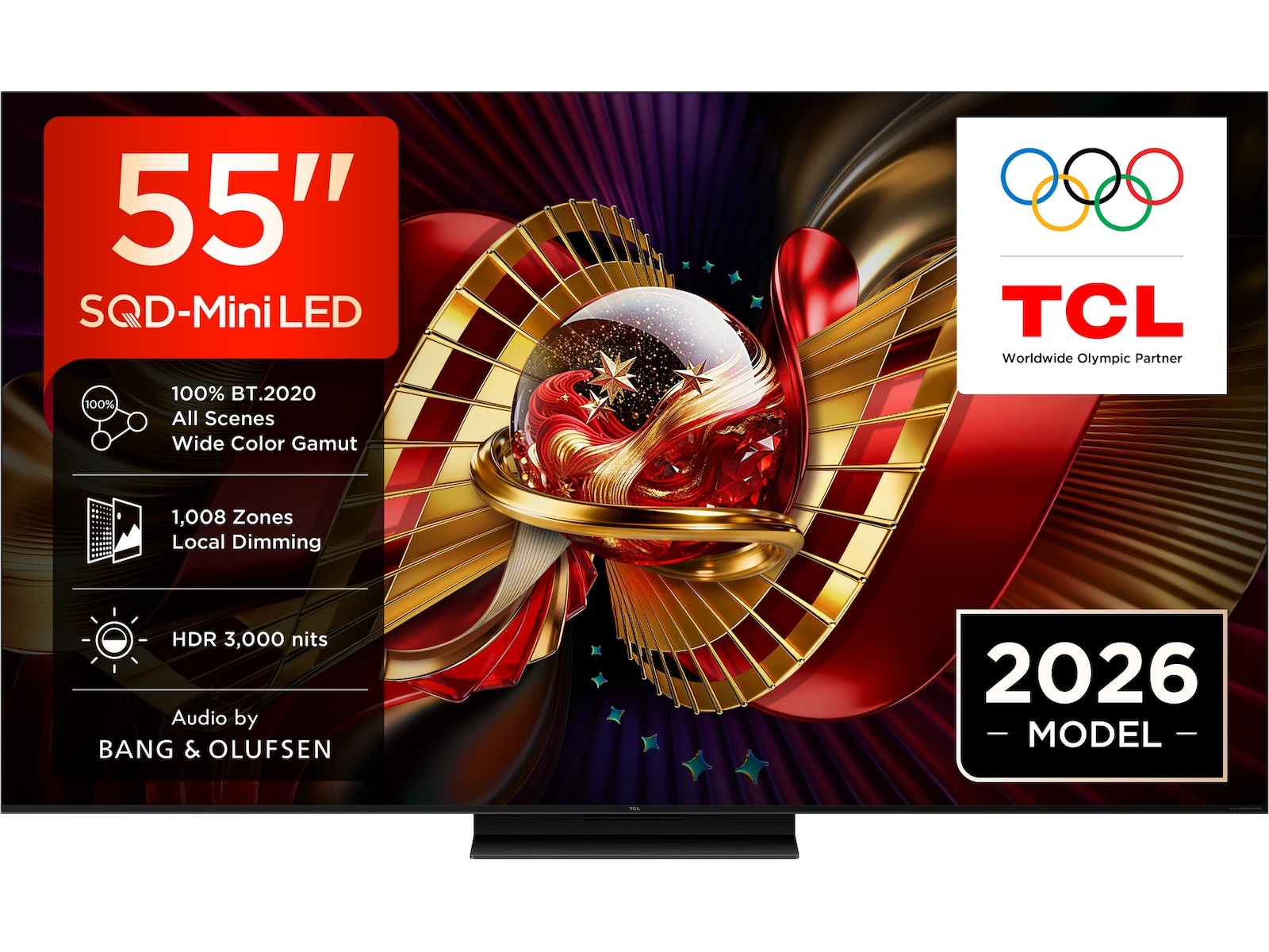 TCL C8L 55” SQD-Mini LED Smart TV (2026) 50 - 59 tums TV