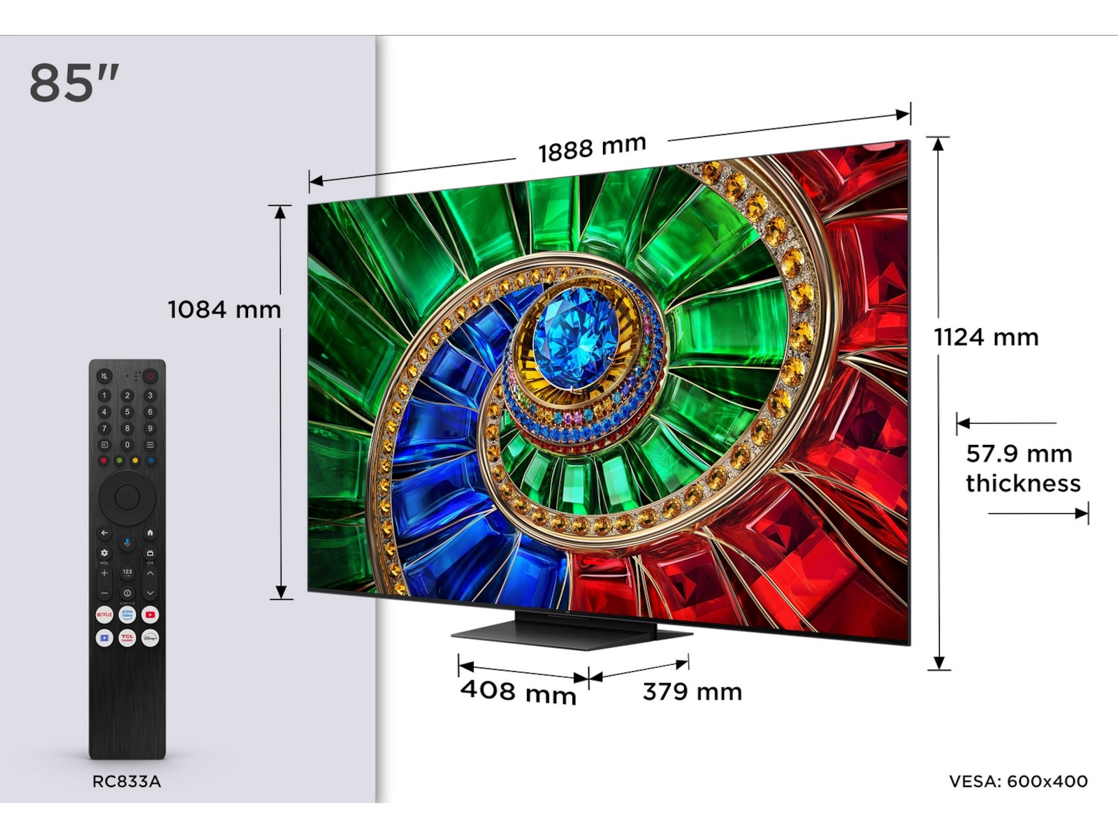 TCL 85" RM7L RGB-Mini LED Smart TV (2026) Över 80 tums TV
