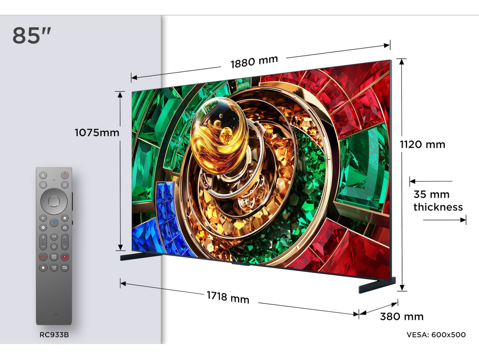 TCL 85" RM9L RGB-Mini LED 4K Smart TV (2026) Över 80 tums TV