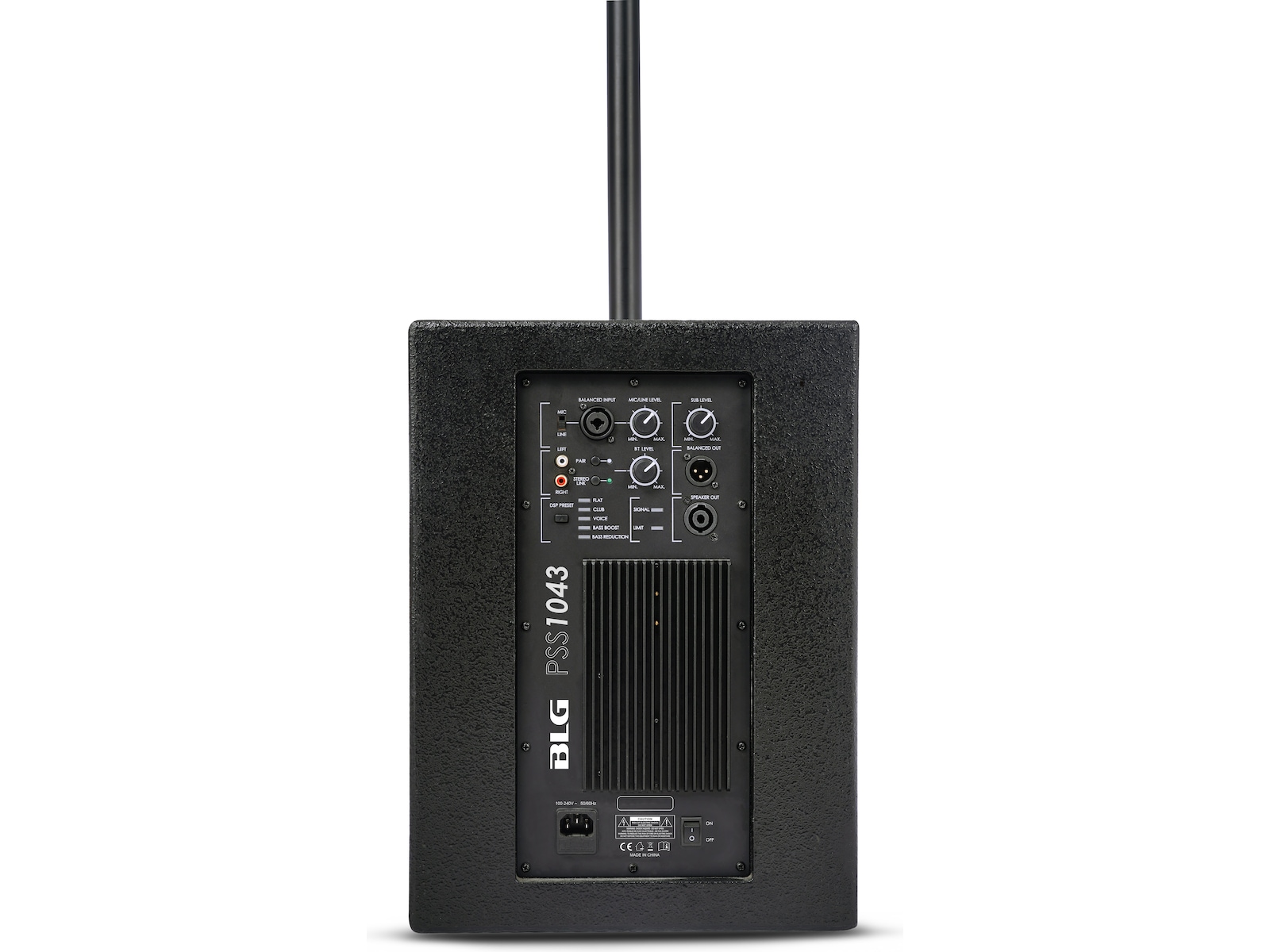 BLG Bluetooth PA-system 400W 2-vägs 10" Sub DSP 125dB Högtalare
