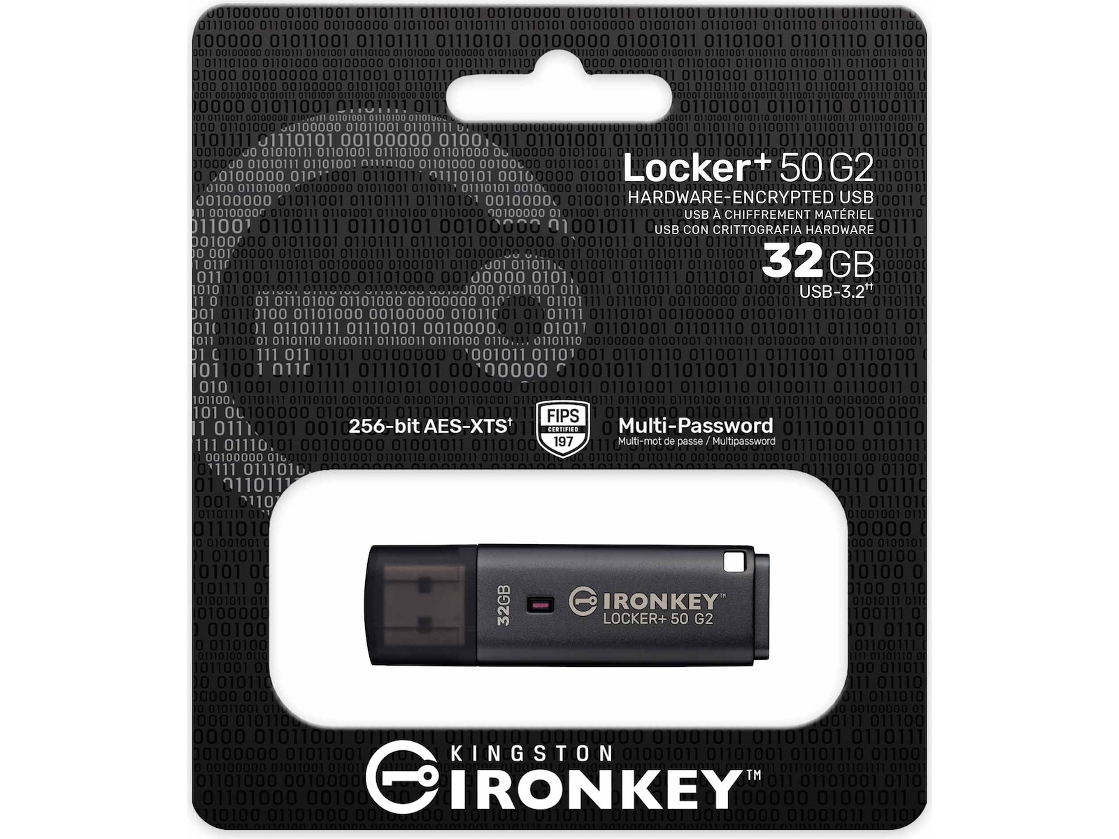 Kingston IronKey Locker+ 50 G2 32GB USB-minnepinne Krypto